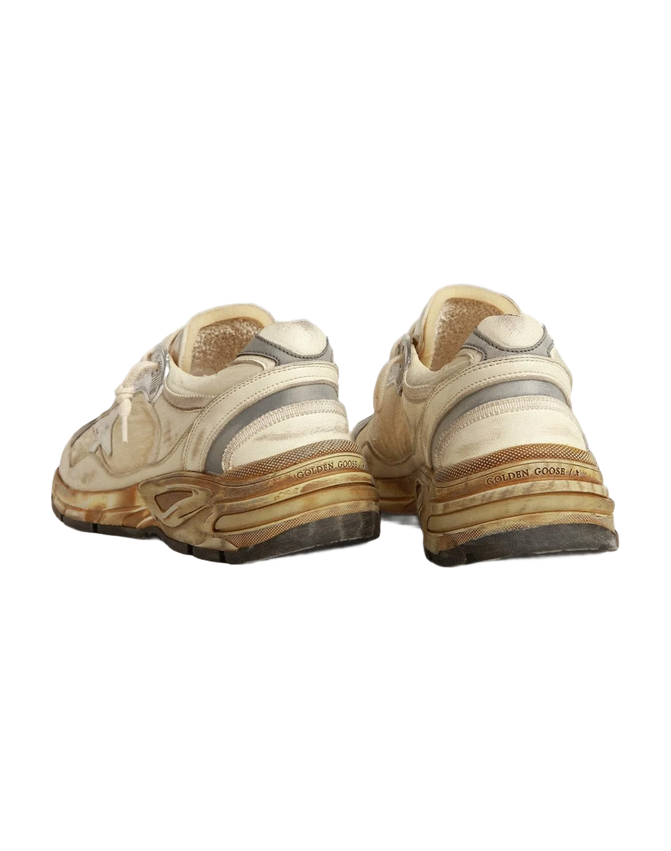 Men | Dad Star Nappa & Nylon with Leather Star | White Beige x White x Silver (V1) - Image 9