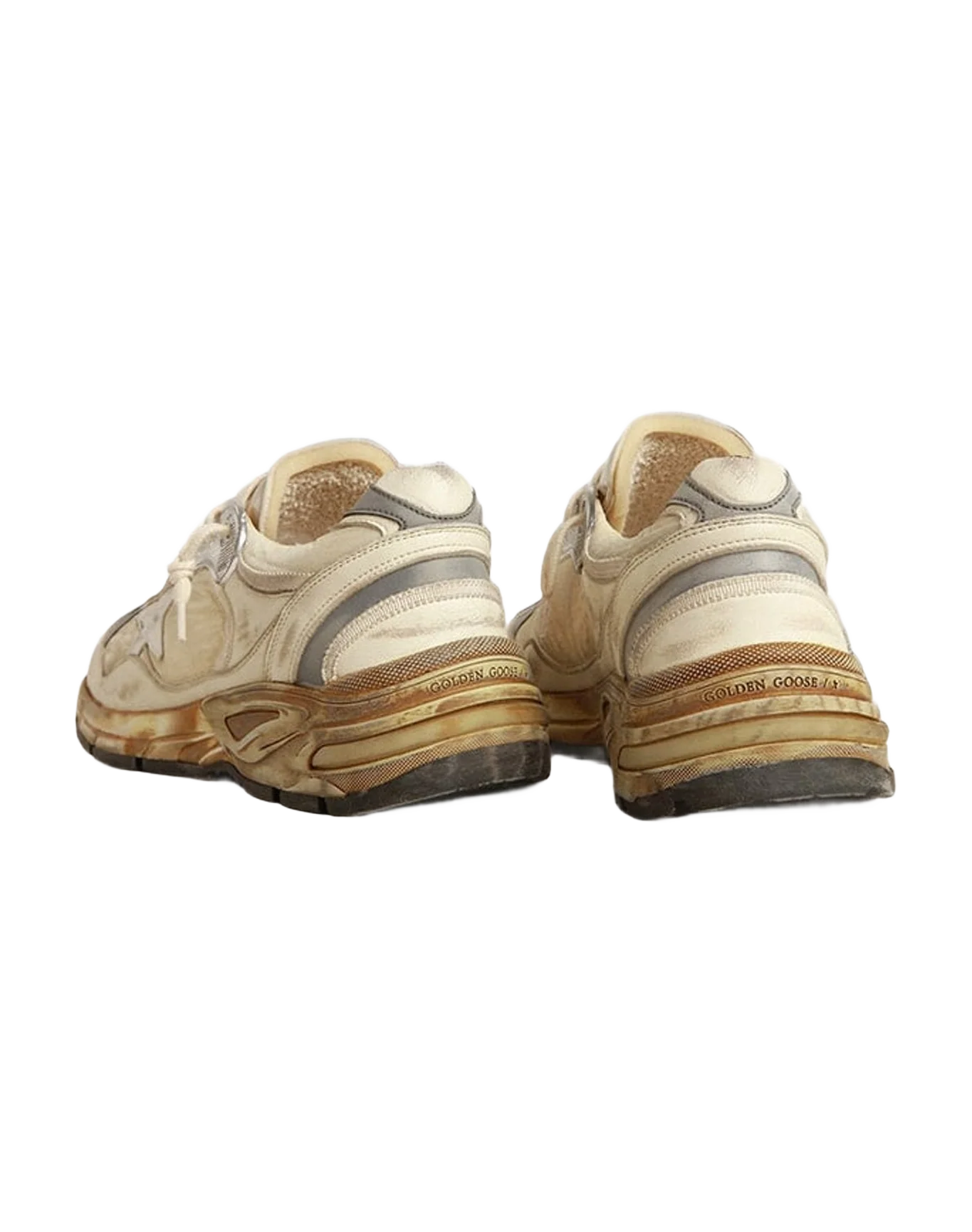 Men | Dad Star Nappa & Nylon with Leather Star | White Beige x White x Silver (V2)