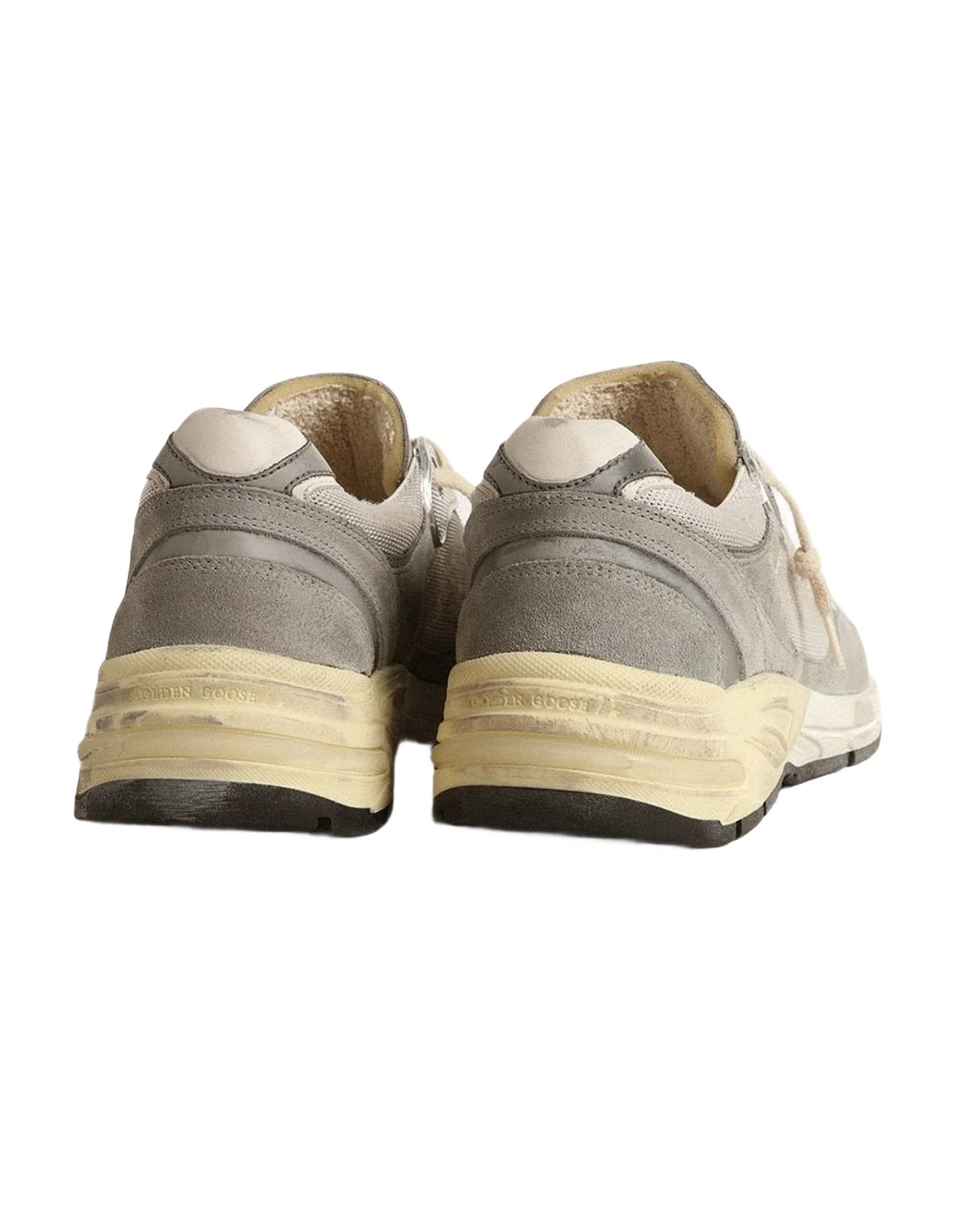 Men | Dad Star Suede & Mesh with Leather Star & Heel Tab | Grey x Silver x White (V1) - Image 9