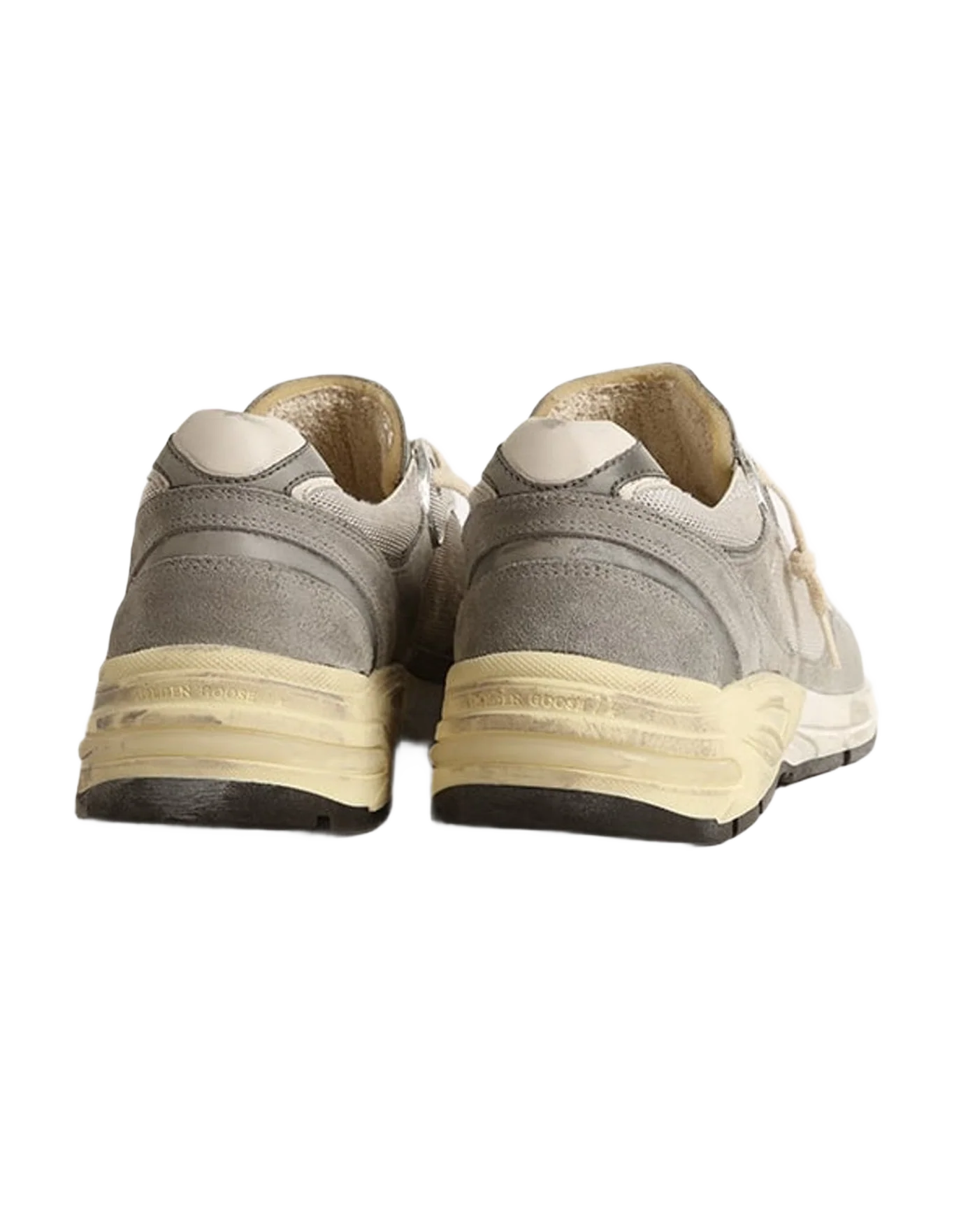 Men | Dad Star Suede & Mesh with Leather Star & Heel Tab | Grey x Silver x White (V2) - Image 2
