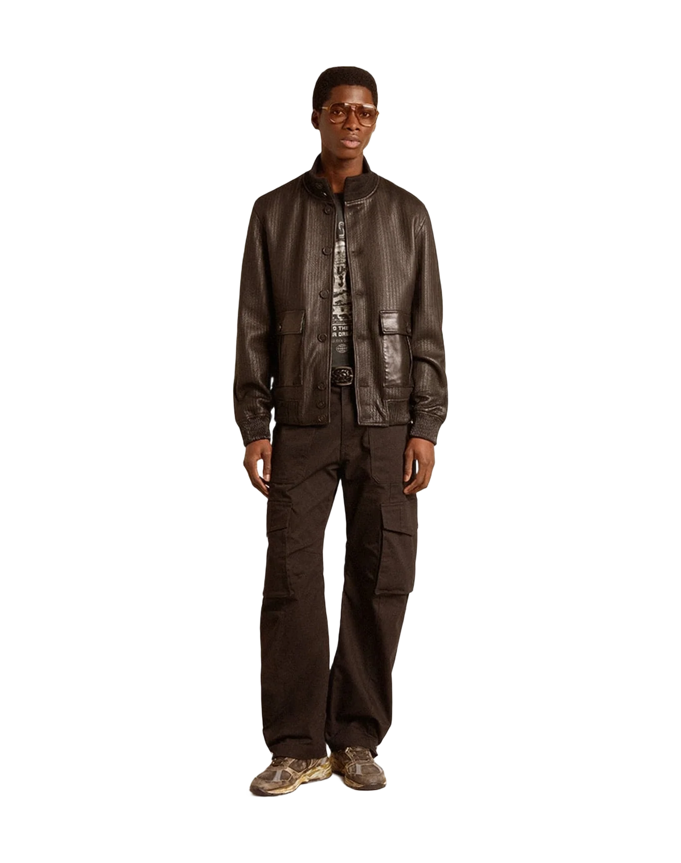 Men | Dad Star Suede & Nylon with Leather Star & Heel Tab | Black x Silver x Khaki (V2) - Image 5