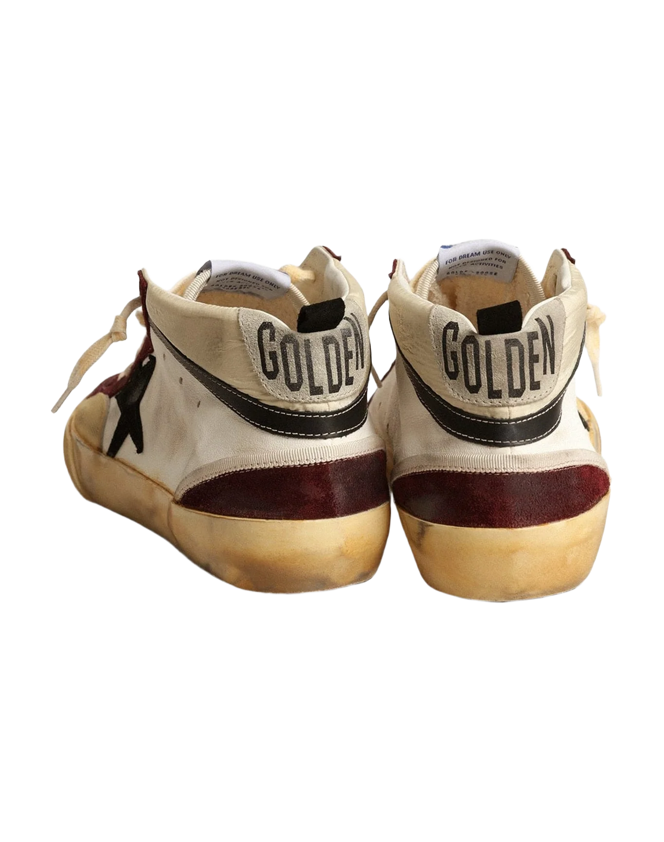 Men | Mid Star Nappa with Suede Star & Inserts | Cream x Wine Red x Black (V1) - Image 7