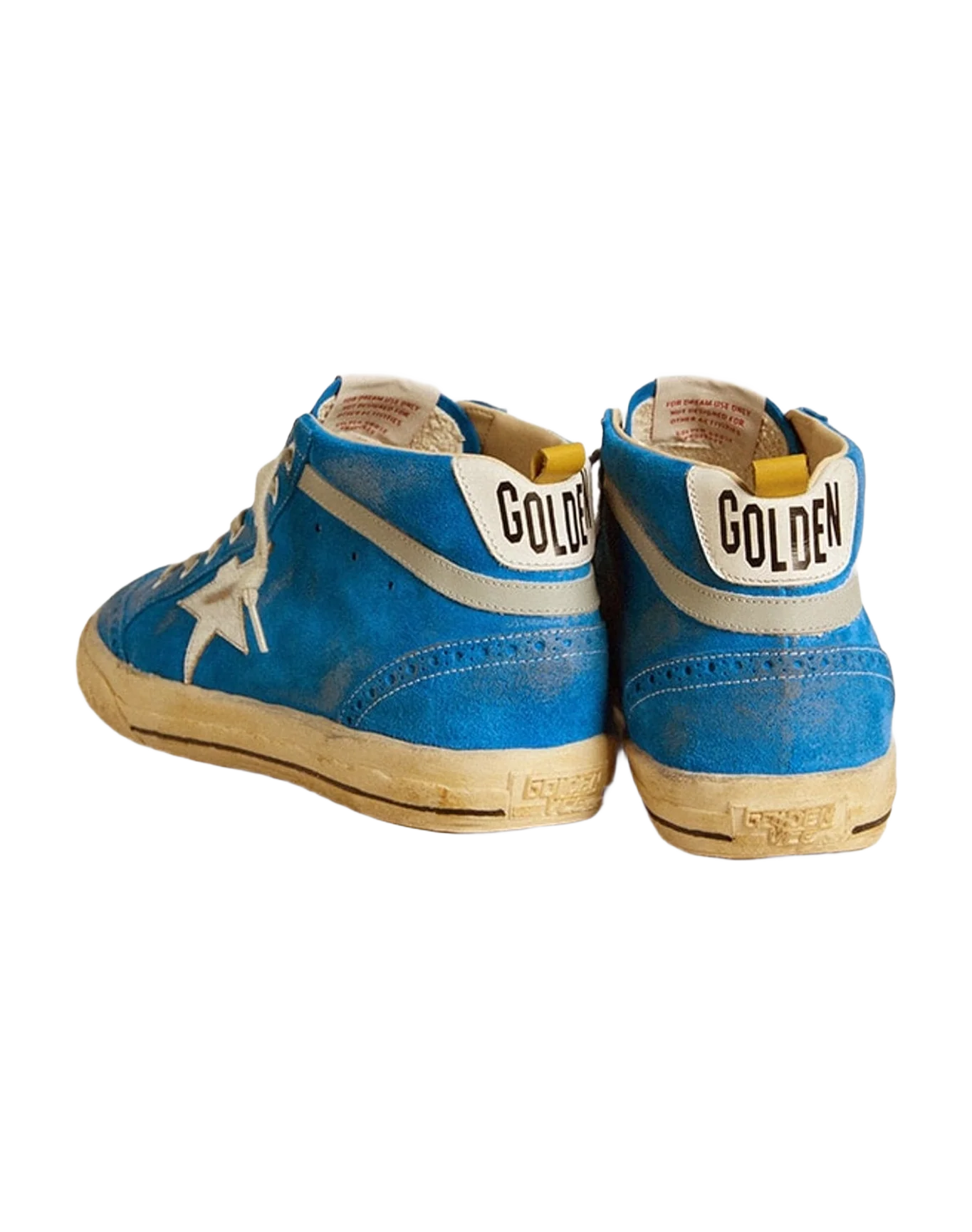 Men | Mid Star Suede with Metallic Leather Star & Leather Heel Tab | Blue x Light Grey x Silver x White (V2) - Image 2