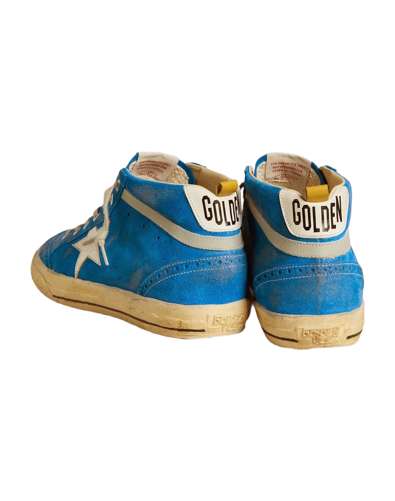 Men | Mid Star Suede with Metallic Leather Star & Leather Heel Tab | Blue x Light Grey x Silver x White (V2) - Image 3