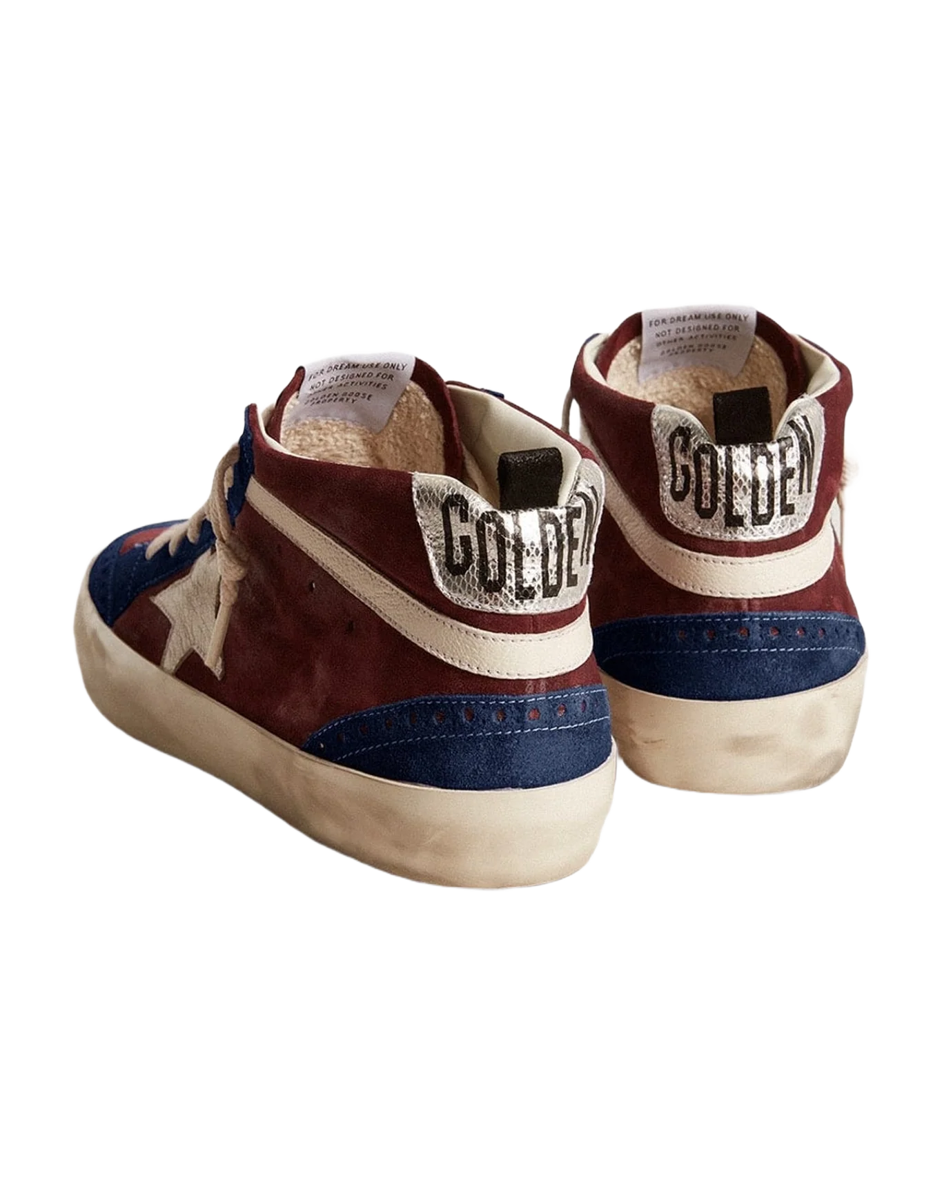 Men | Mid Star Wine Red Suede with Nappa Star & Flash | Merlot x Blue x White (V2) - Image 7
