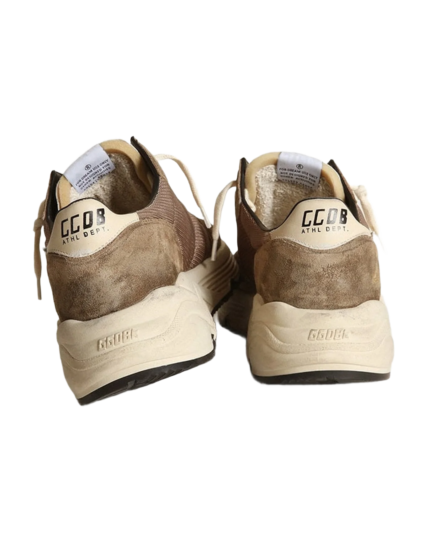Men | Running Sole Mesh & Leather with Star | Olive Green x Cream (V2) - Image 7