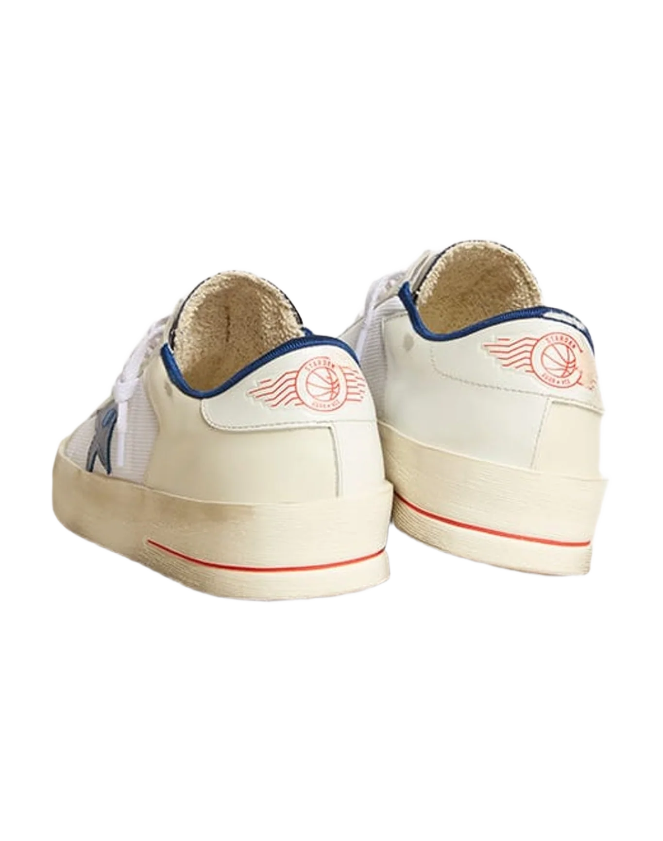 Men | Stardan Ltd Mesh & Leather with Star & Heel Tab | White x Blue x Grey (V1) - Image 2
