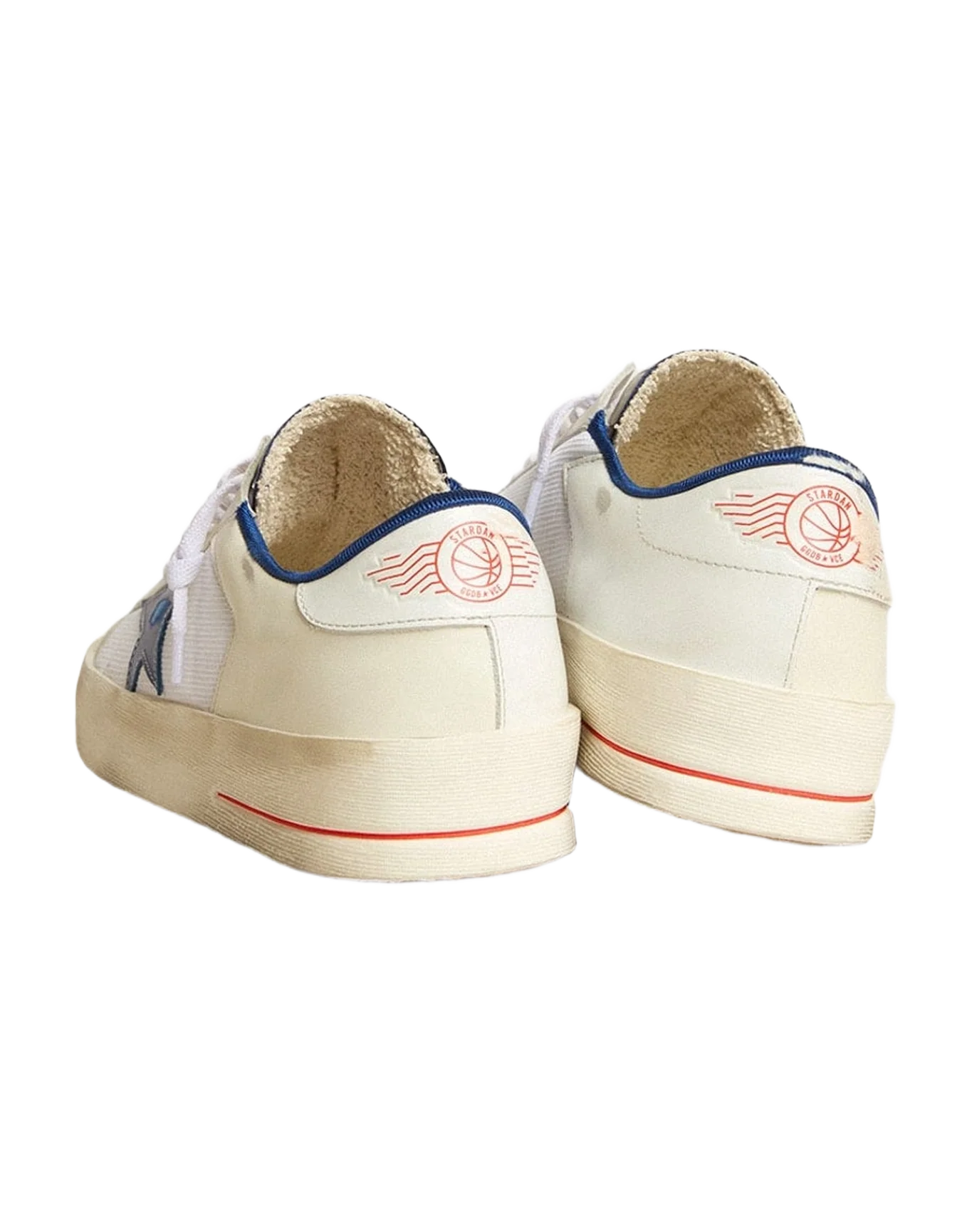 Men | Stardan Ltd Mesh & Leather with Star & Heel Tab | White x Blue x Grey (V2) - Image 8