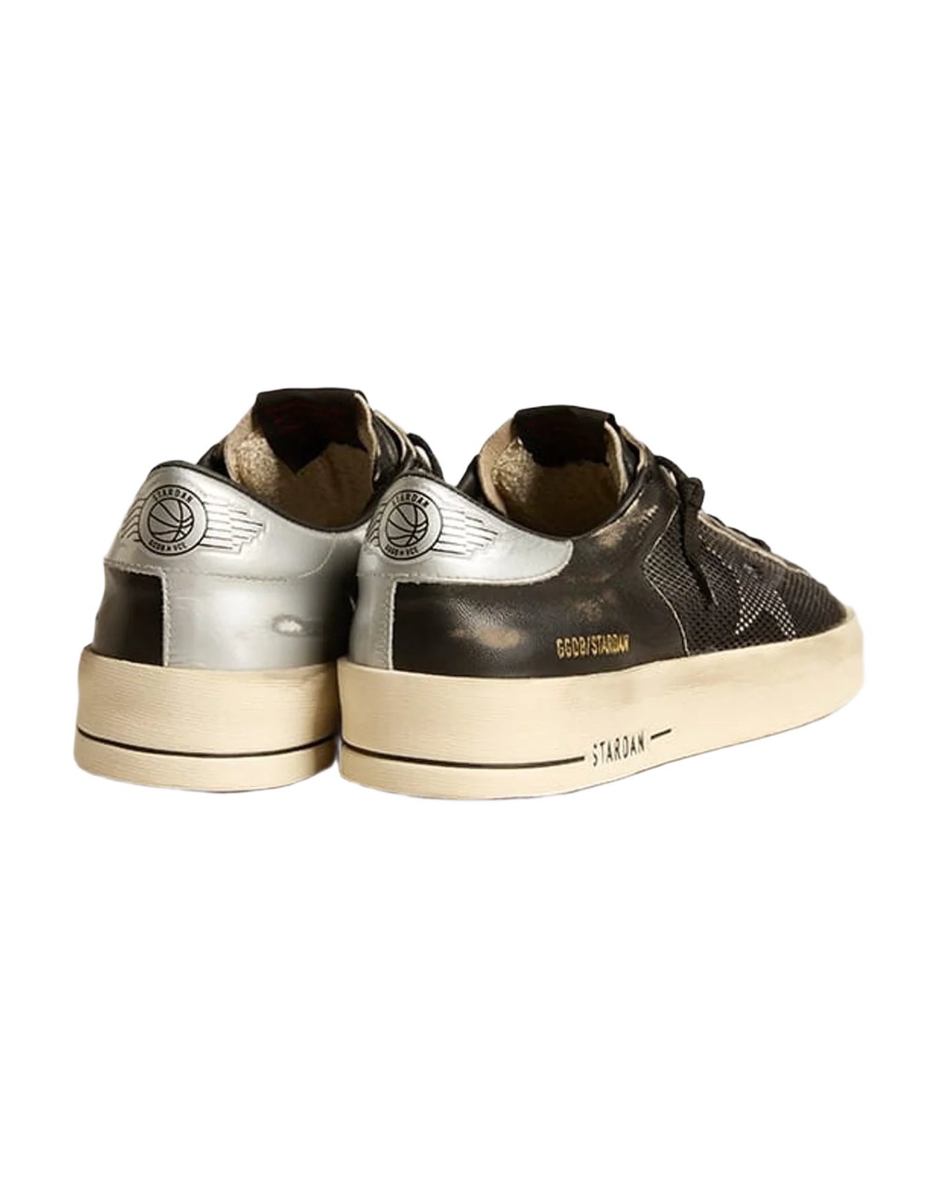 Men | Stardan Nubuck & Mesh with Gray Leather Star & Heel Tab | White x Black (V1) - Image 8