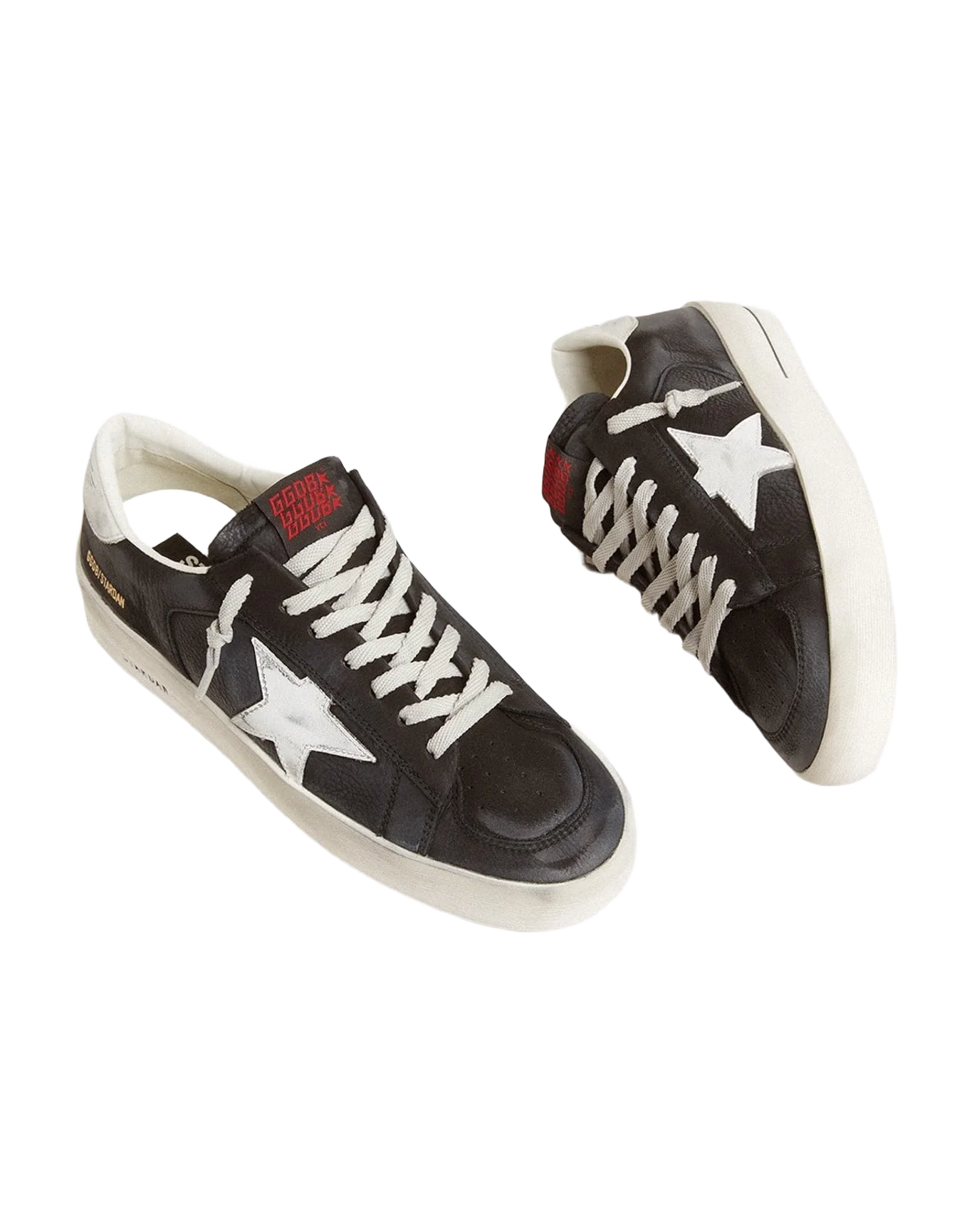 Men | Stardan Nubuck & Mesh with Gray Leather Star & Heel Tab | White x Black (V1) - Image 9