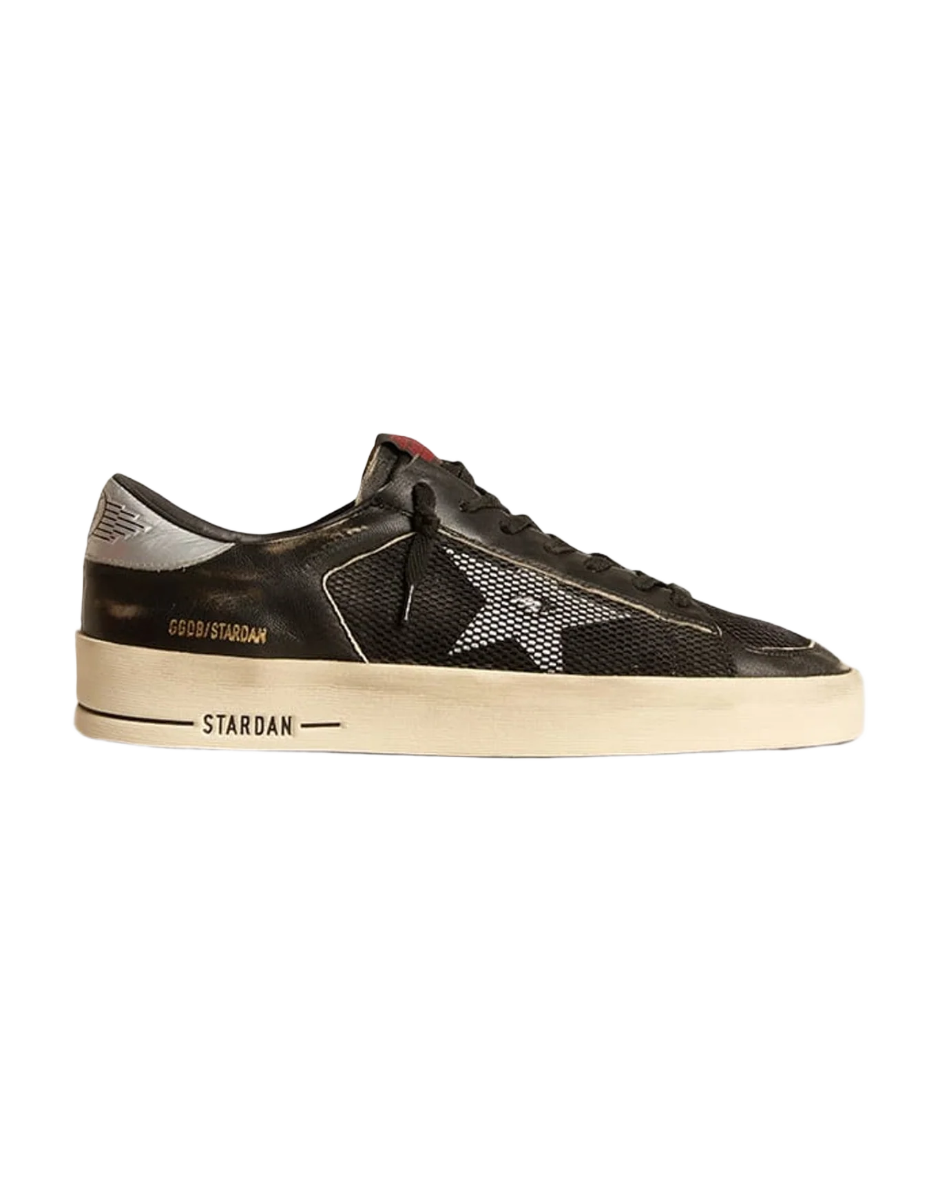 Men | Stardan Nubuck & Mesh with Gray Leather Star & Heel Tab | White x Black (V2)