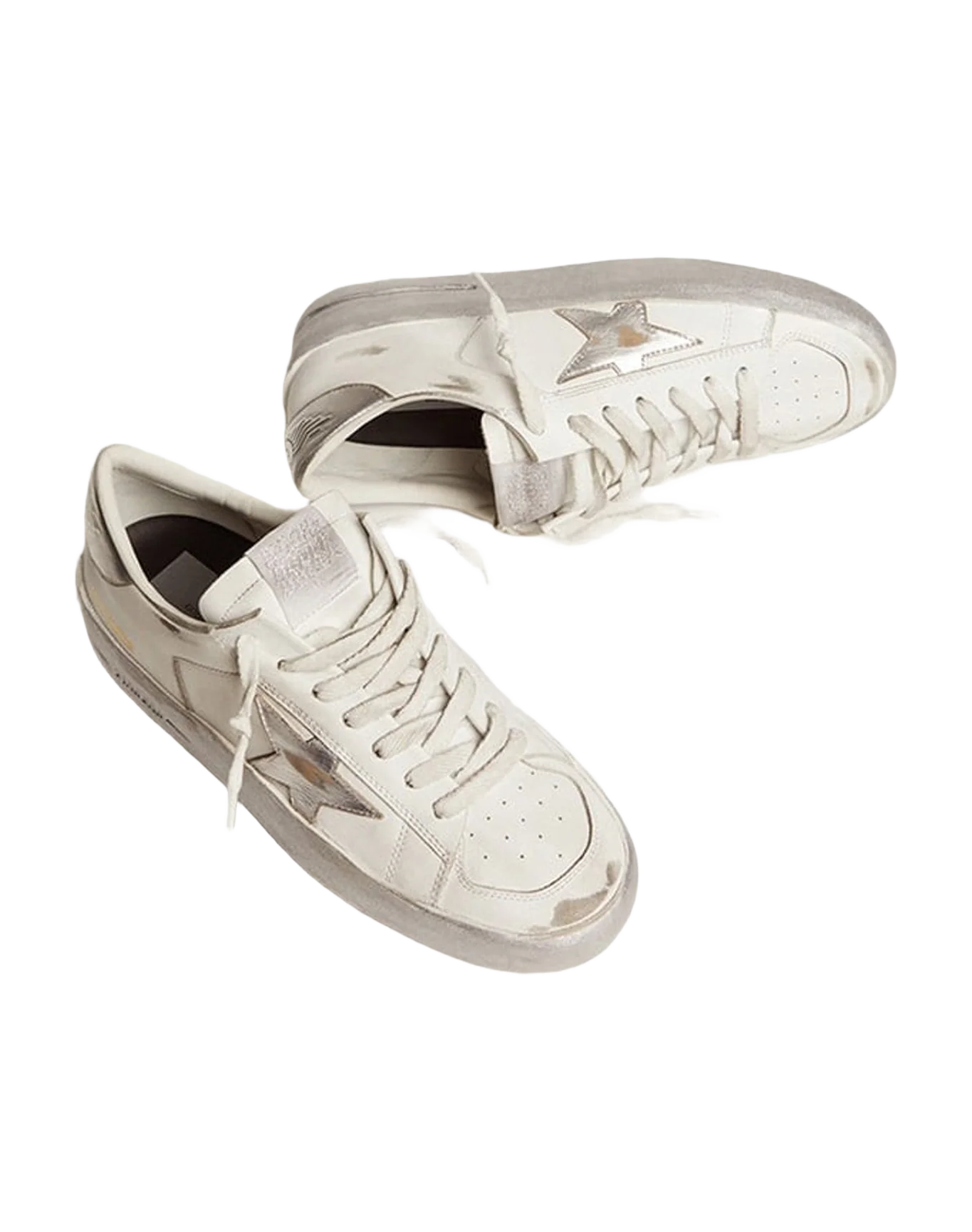 Men | Stardan with Star & Heel Tab | White x Silver (V1) - Image 7