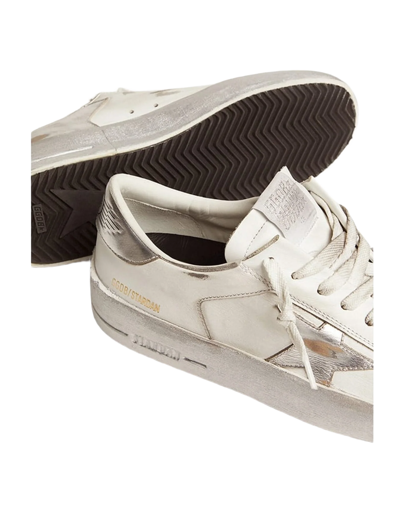 Men | Stardan with Star & Heel Tab | White x Silver (V1) - Image 8