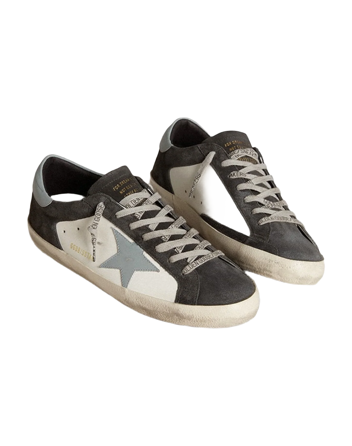 Men | Super-Star Leather with Light Star & Heel Tab | White x Asphalt x Silver Blue (V1) - Image 8