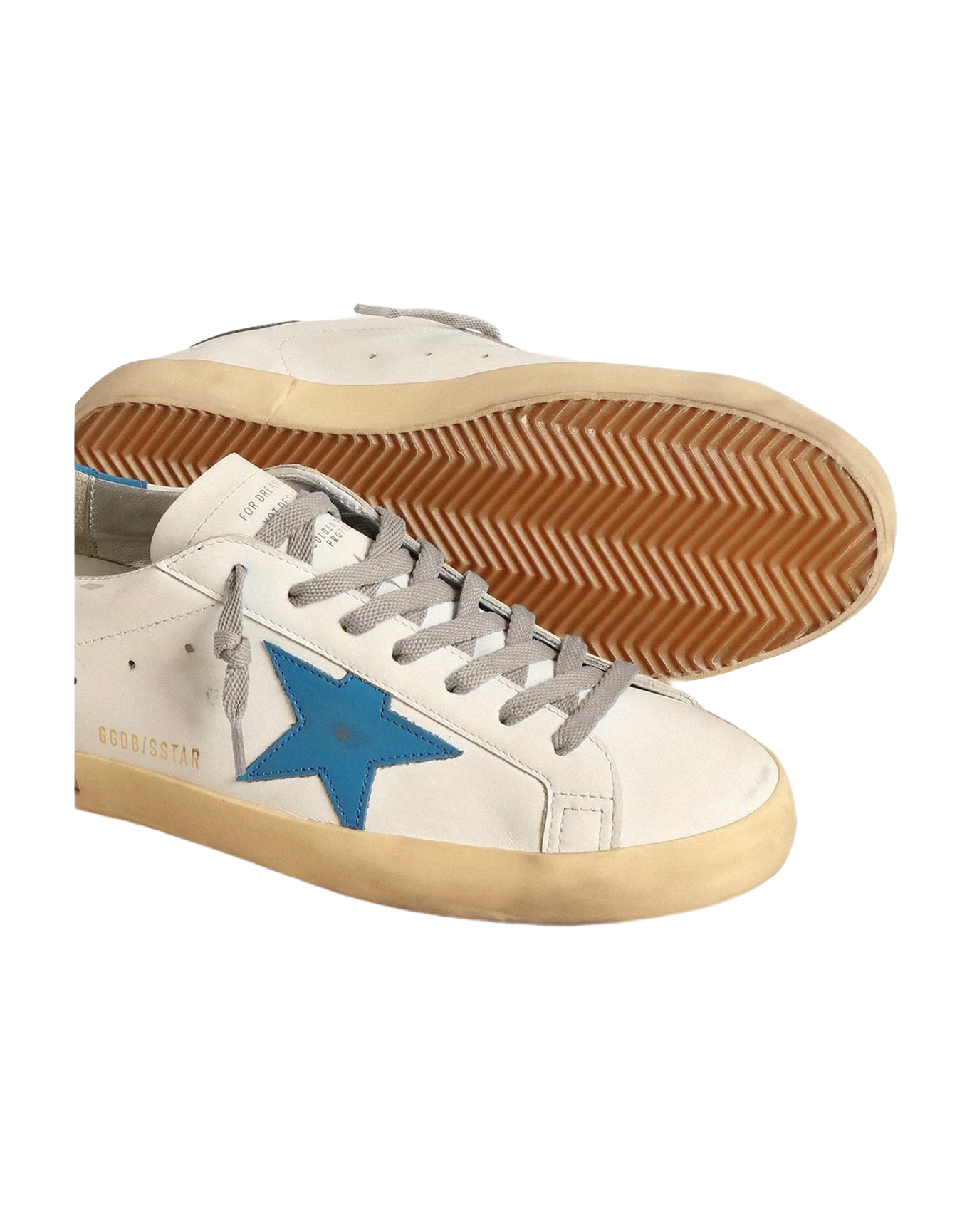 Men | Super-Star Nappa with Leather Star & Heel Tab | White x Light Blue x Ice (V2) - Image 3