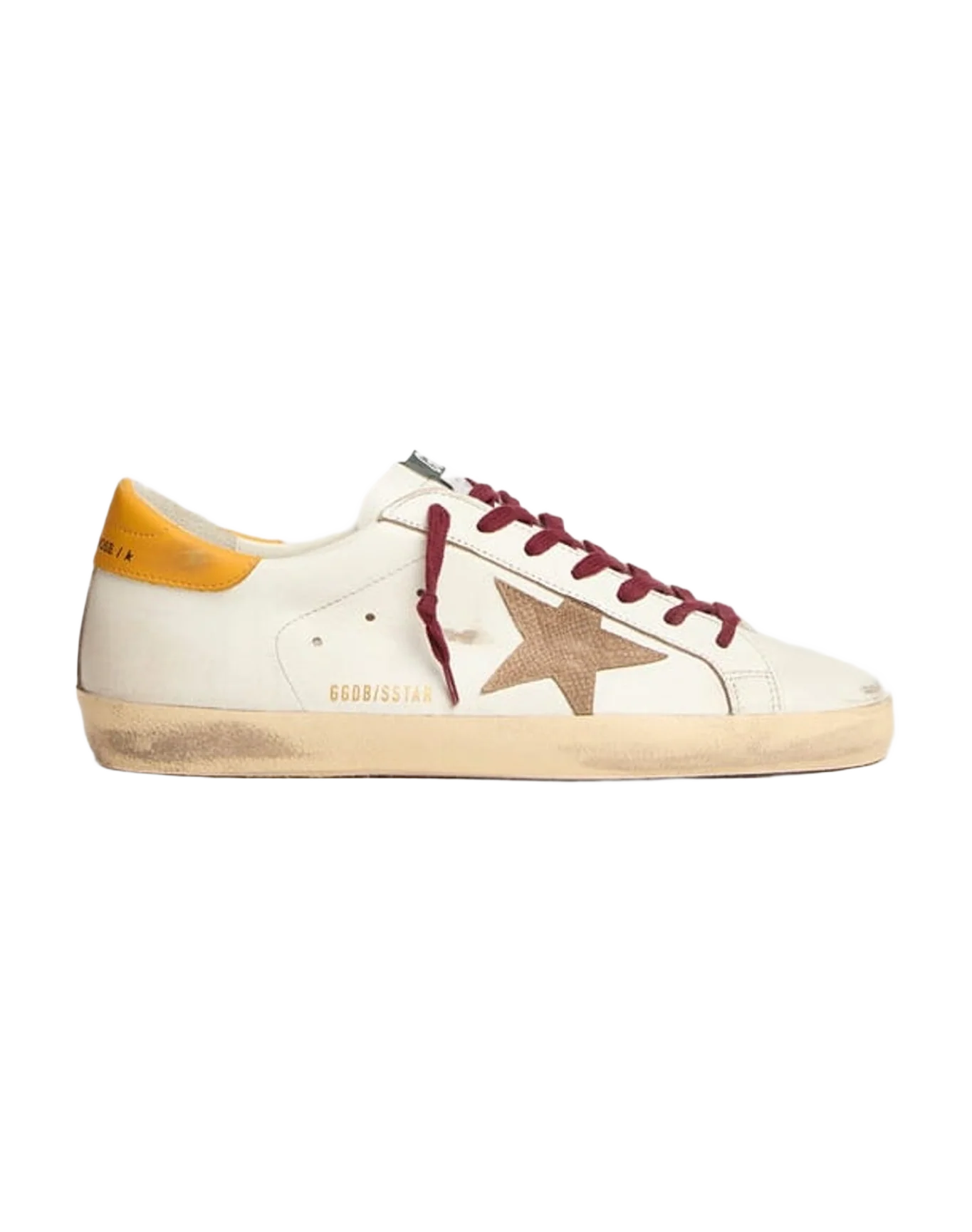 Men | Super-Star Sneaker Leather with Brown Phyton Star & Gold Heel Tab | White x Beige x Golden Glow (V1) - Image 4