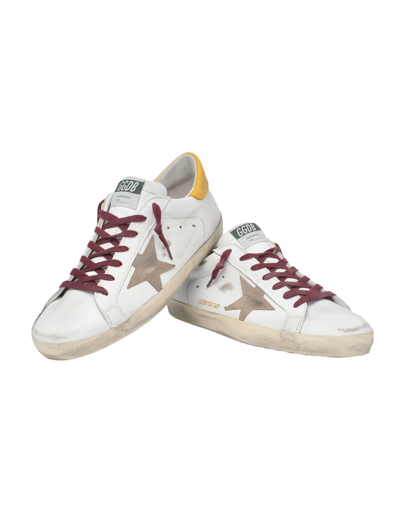 Men | Super-Star Sneaker Leather with Brown Phyton Star & Gold Heel Tab | White x Beige x Golden Glow (V2) - Image 3
