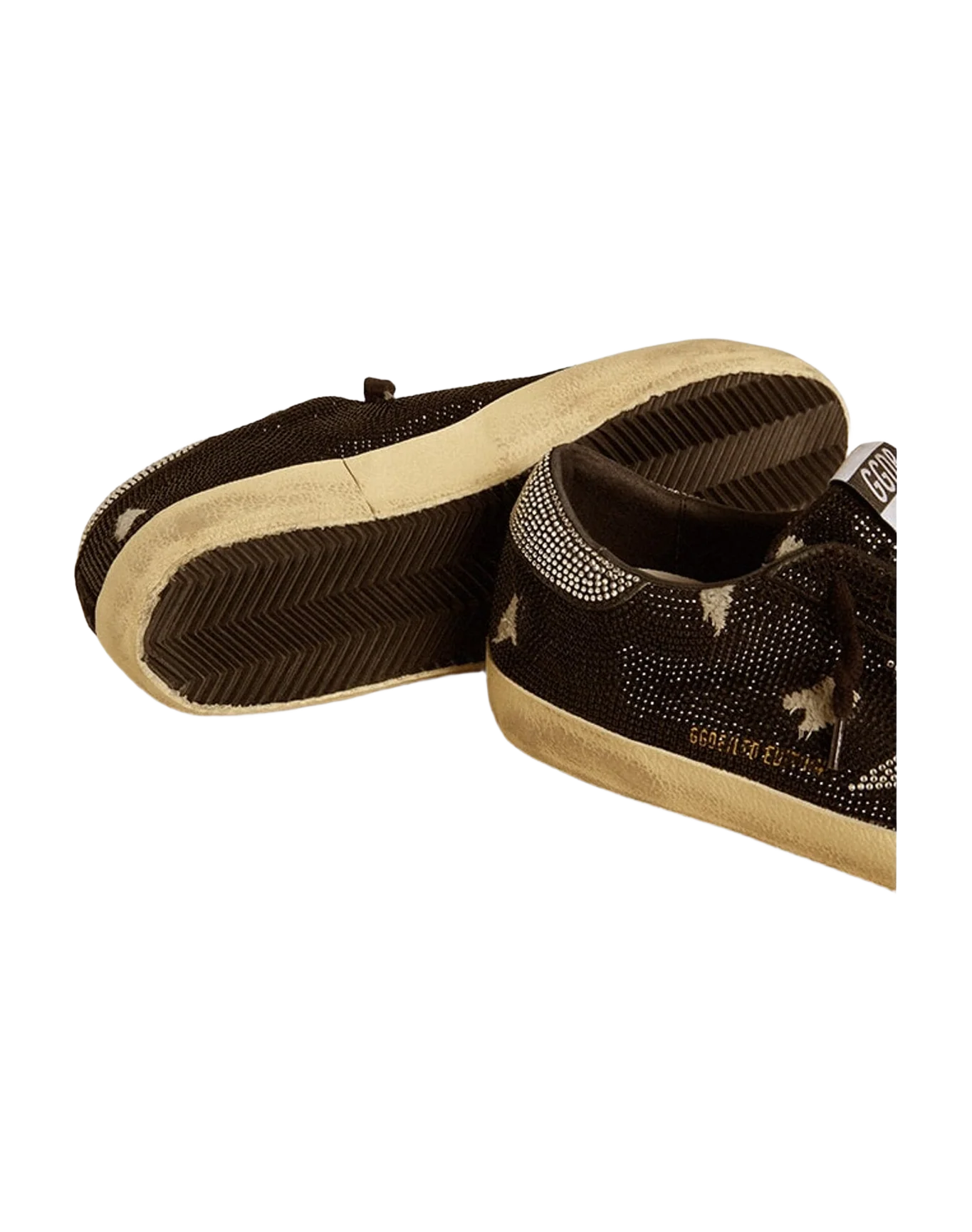 Men | Super-Star Suede & Swarovski Crystals with Silver Star | Black x Crystal (V2) - Image 2