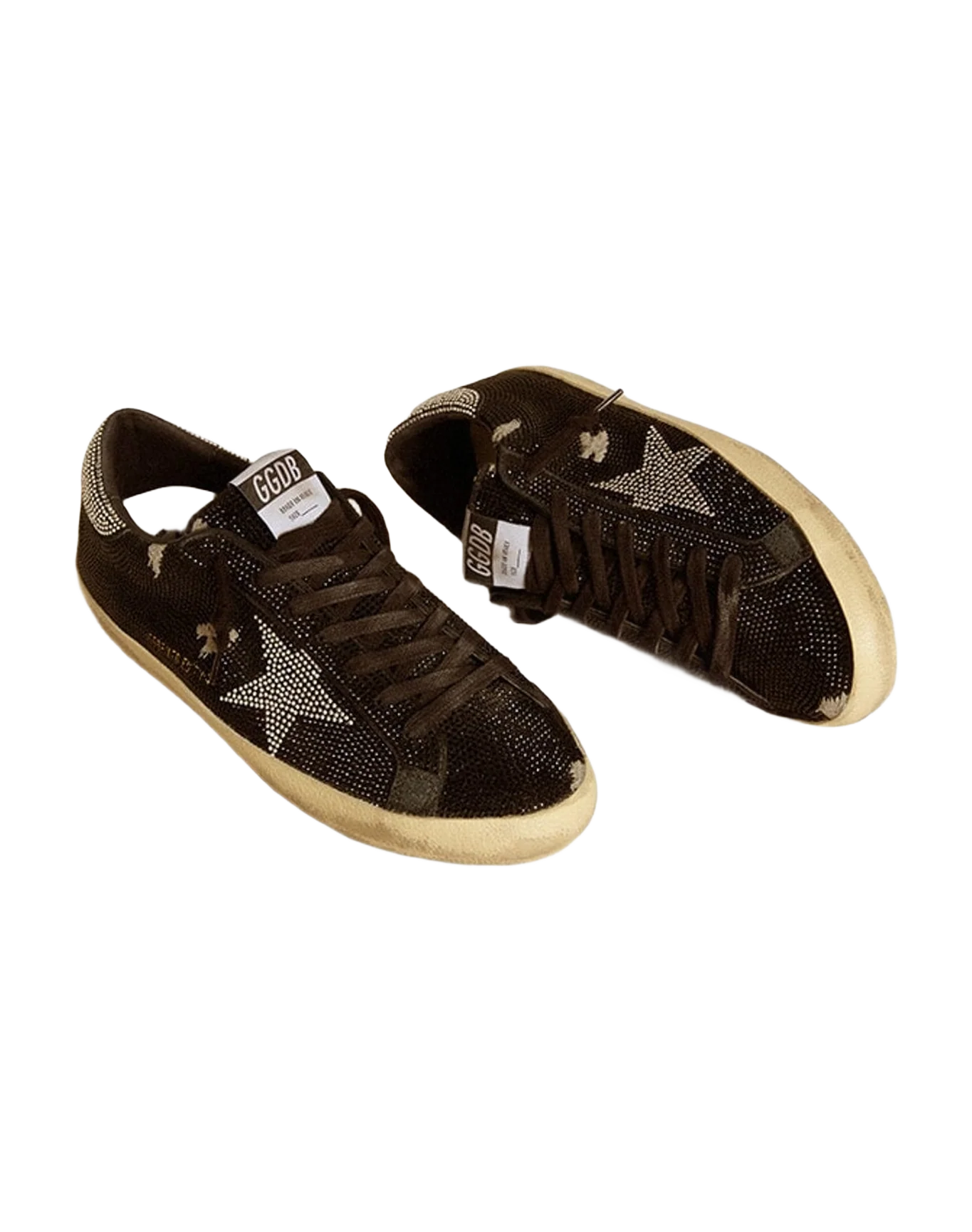 Men | Super-Star Suede & Swarovski Crystals with Silver Star | Black x Crystal (V2) - Image 8