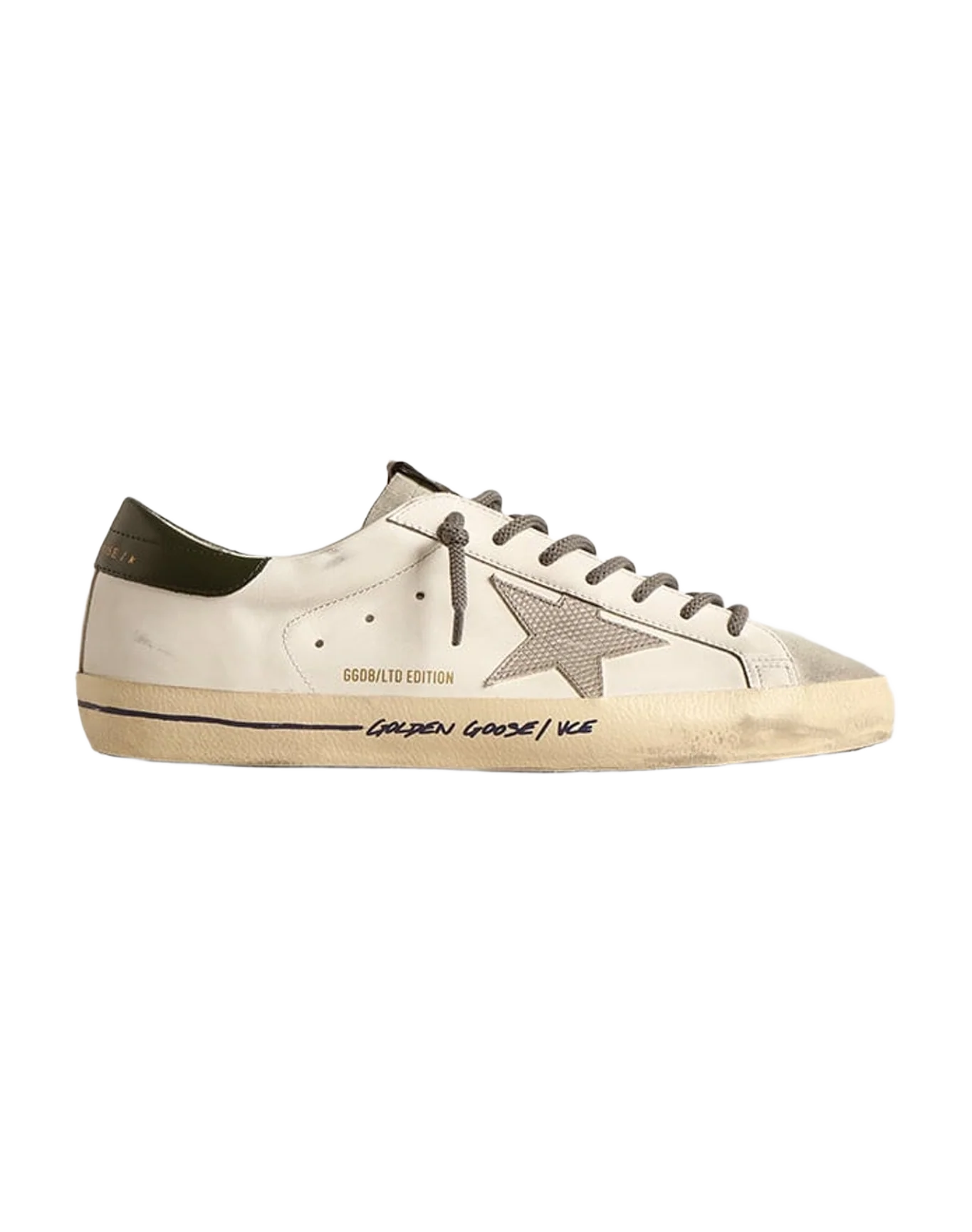 Men | Super-Star with Croc Print Star & Green Heel Tab | White x Ice x Grey x Dark Grey (V2) - Image 2