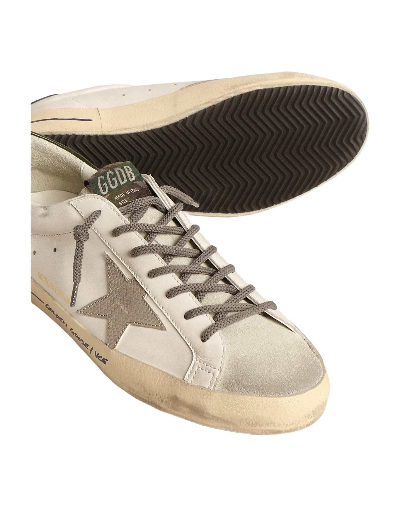 Men | Super-Star with Croc Print Star & Green Heel Tab | White x Ice x Grey x Dark Grey (V2) - Image 5