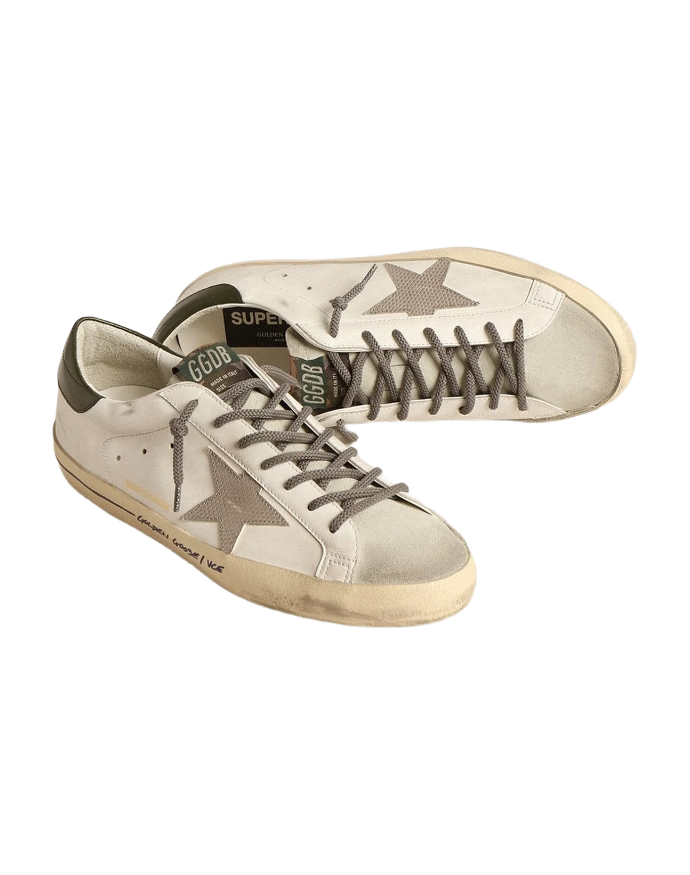 Men | Super-Star with Croc Print Star & Green Heel Tab | White x Ice x Grey x Dark Grey (V2) - Image 8