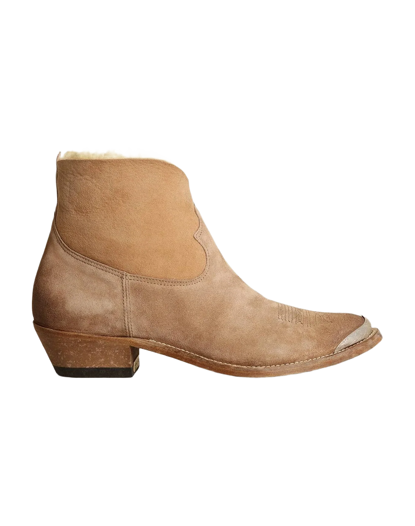 Women | Ankle Boots Colored Suede with Shearling Lining | Tobacco x Cream (V1) - Image 5