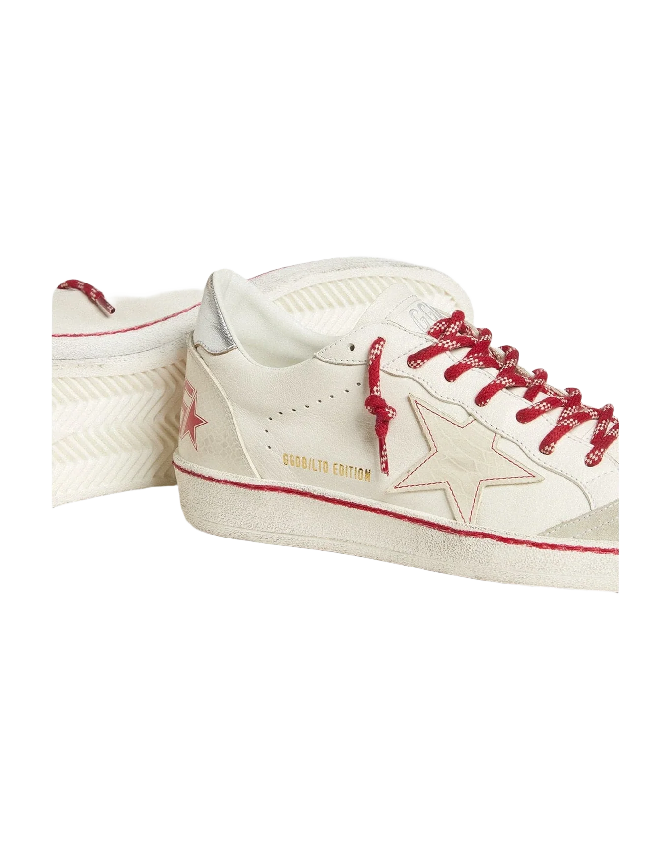 Women | Ball Star Ltd Lny Leather with A Lived In Effect | White x Ice x Silver (V2) - Image 3