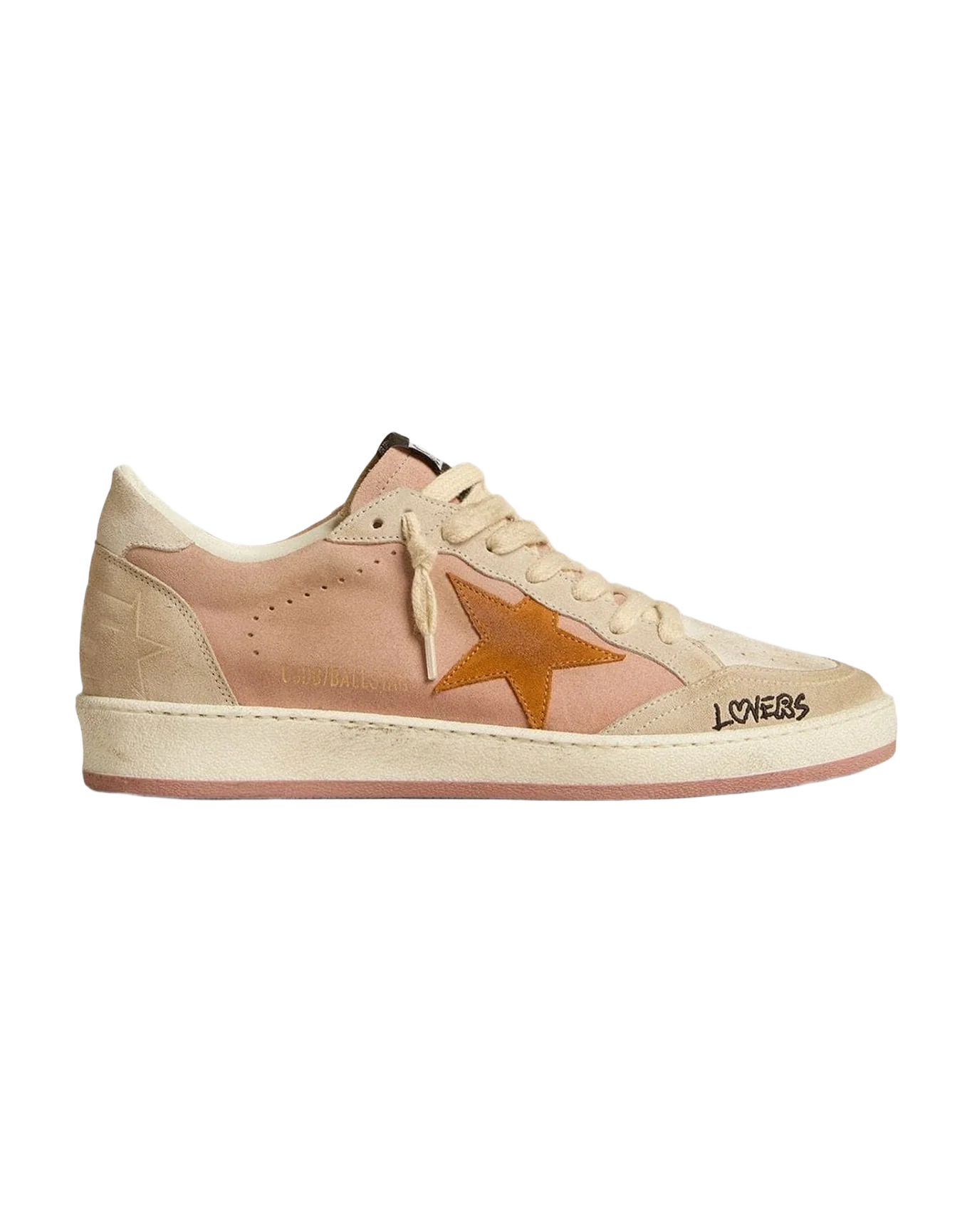 Women | Ball Star Suede with Orange Star & Silver Metallic Heel Tab | Ash Rose x White x Grey x Cathay Spice (V2) - Image 5