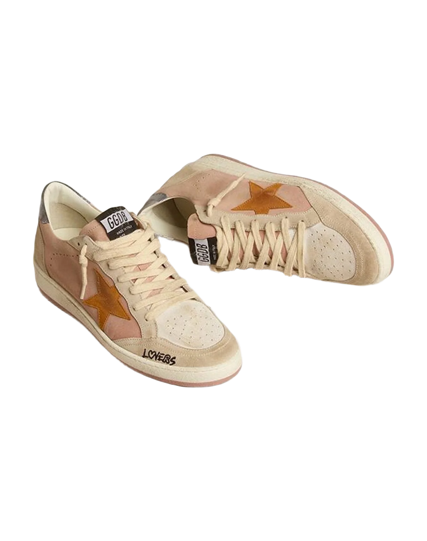 Women | Ball Star Suede with Orange Star & Silver Metallic Heel Tab | Ash Rose x White x Grey x Cathay Spice (V2) - Image 8