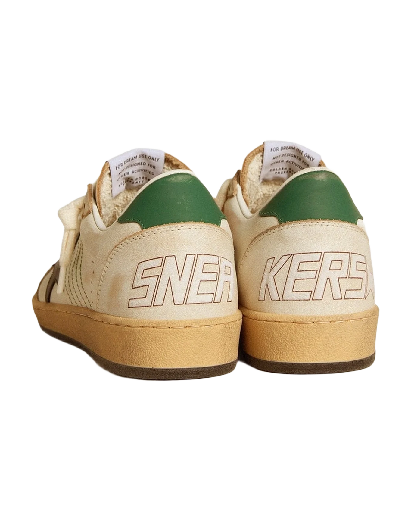 Women | Ball Star with Leather Star & Leather Heel Tab | White x Black x Dark Green (V2) - Image 7