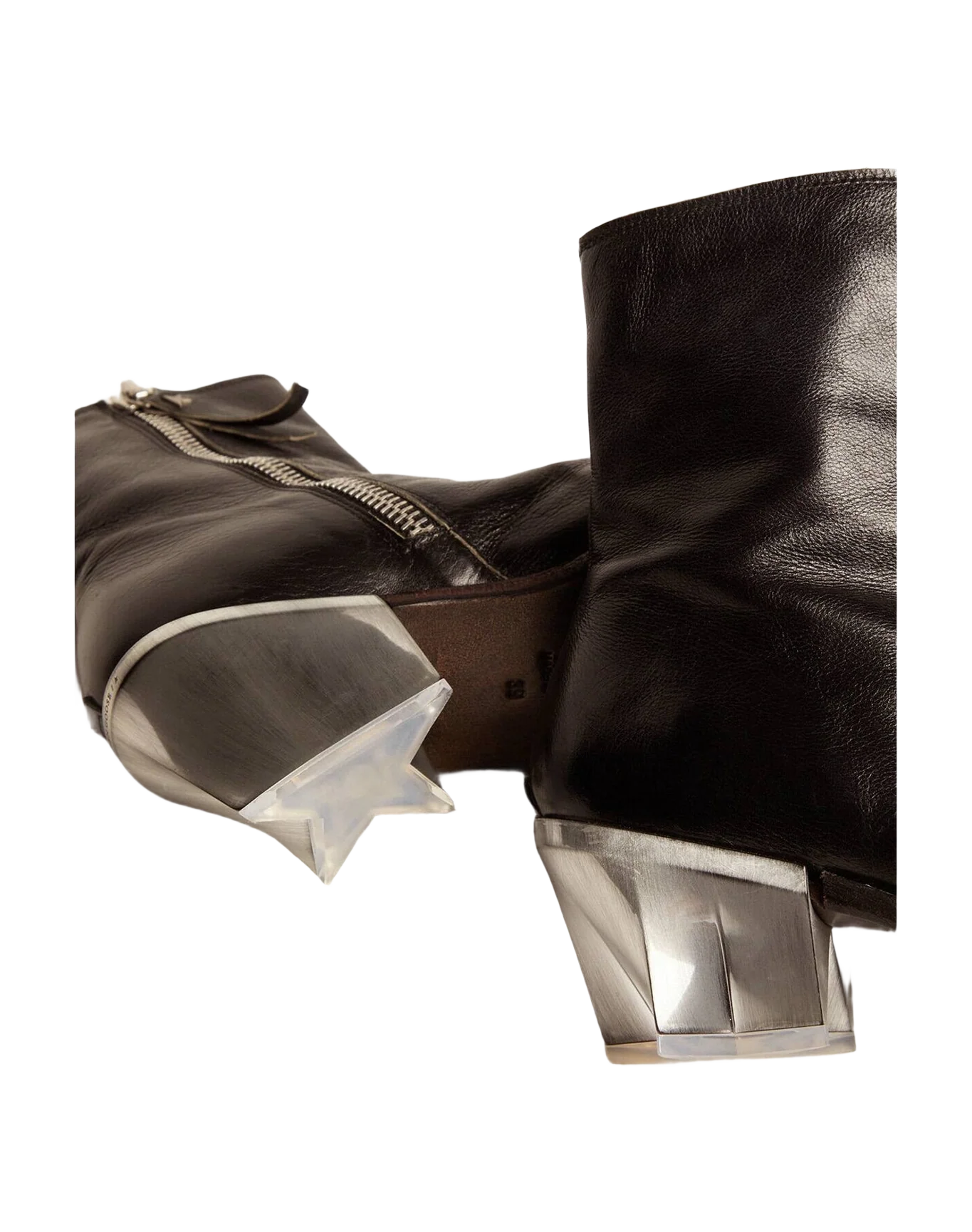 Women | Boots Leather with Sculpture Heel | Black (V1) - Image 7