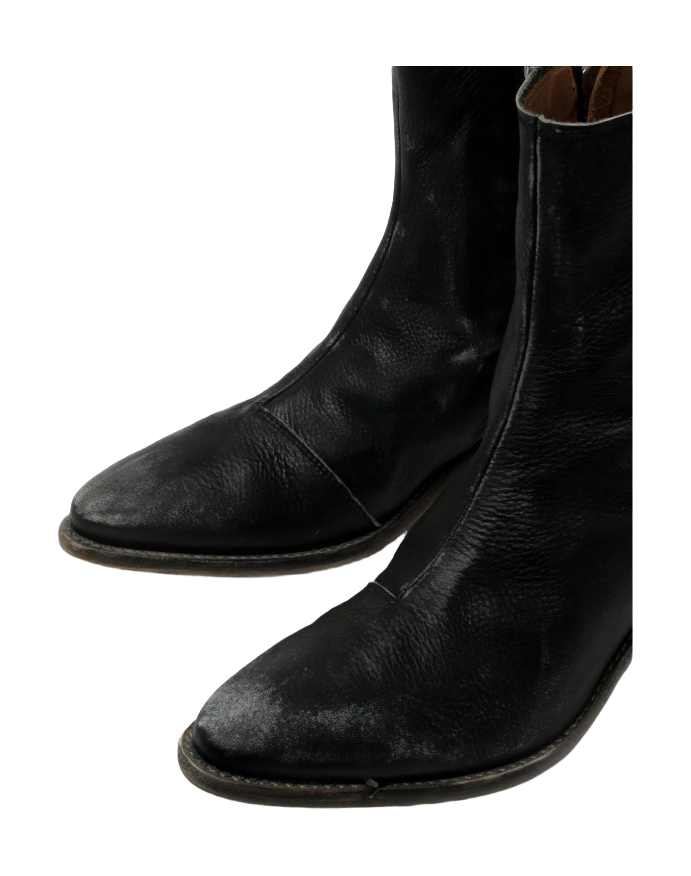 Women | Boots Leather with Sculpture Heel | Black (V2) - Image 3