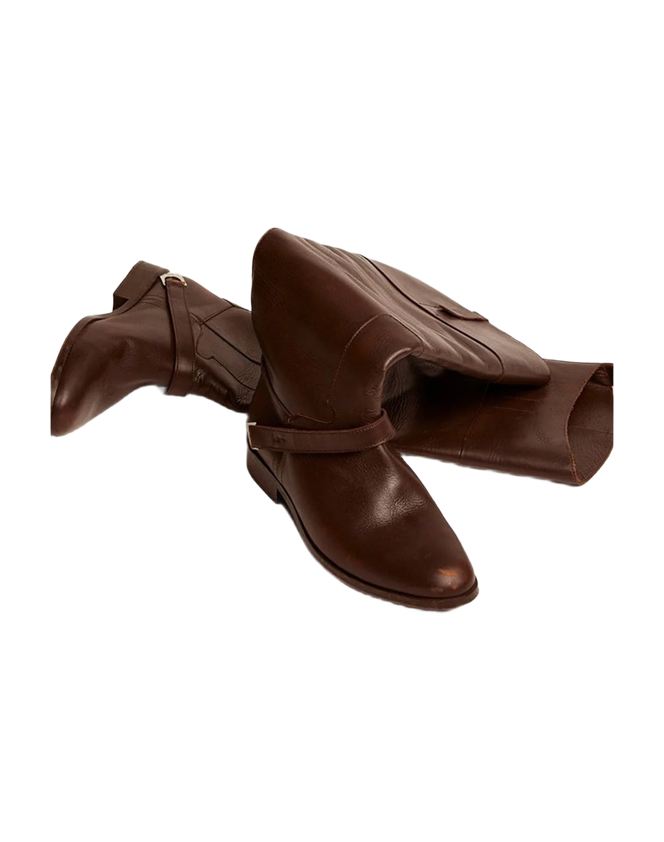 Women | Charlie Boots Leather & Clamp On The Heel | Dark Brown (V1) - Image 9