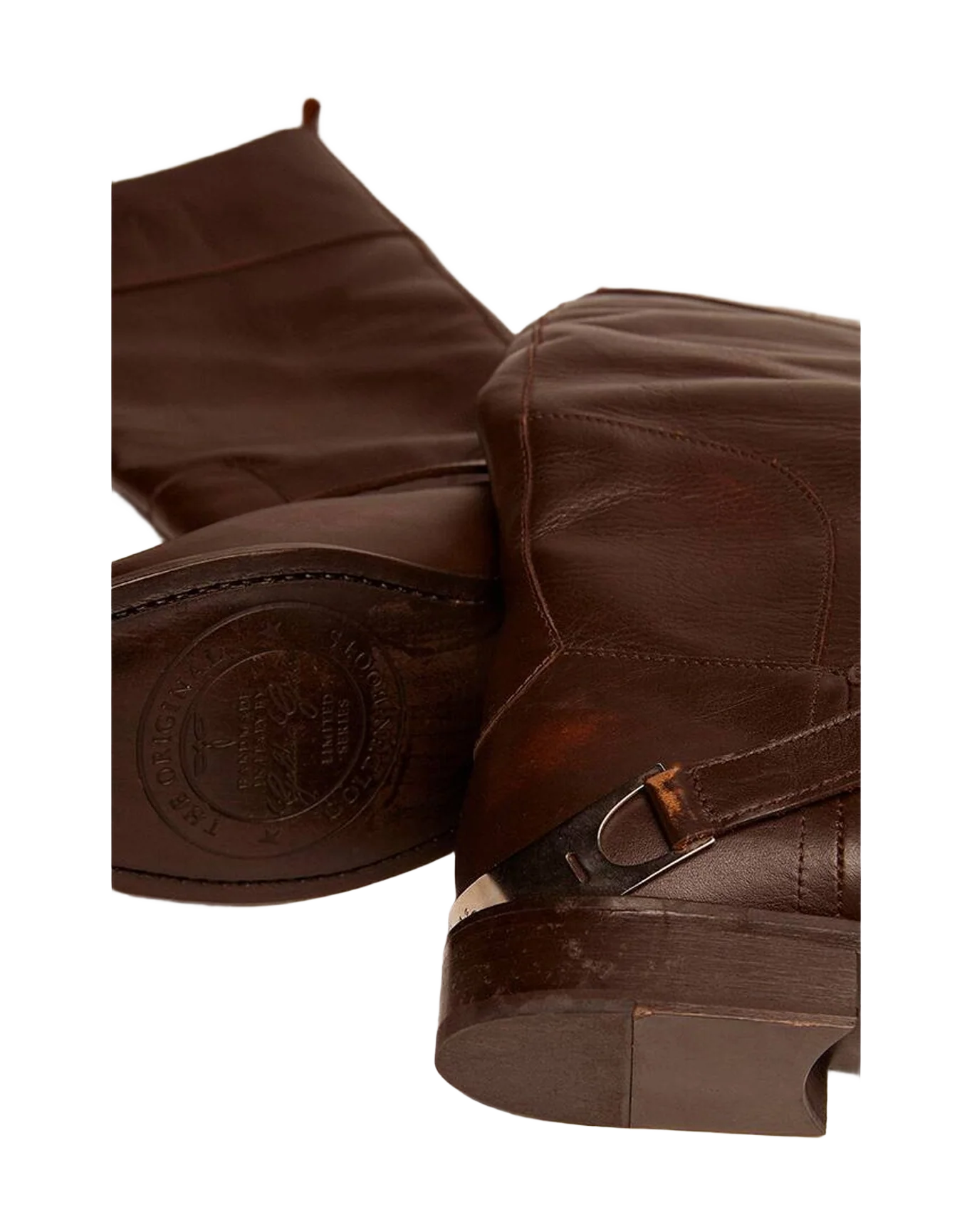 Women | Charlie Boots Leather & Clamp On The Heel | Dark Brown (V2) - Image 3