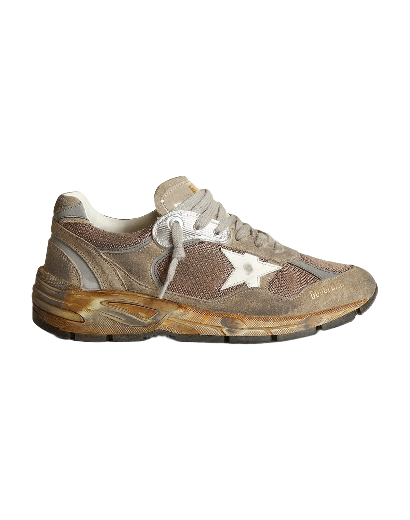Women | Dad Star Dove Gray Mesh & Suede | Taupe x Silver x White (V2) - Image 10