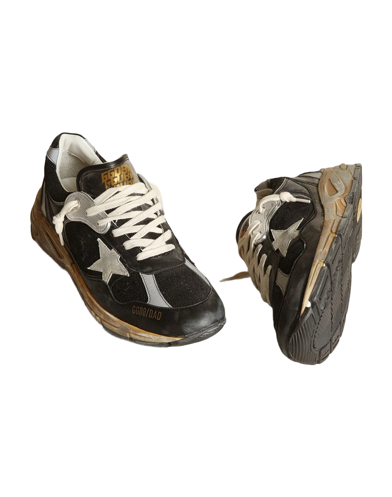 Women | Dad Star Mesh & Nappa with Colored Star | Black x Silver x Ice (V2) - Image 9