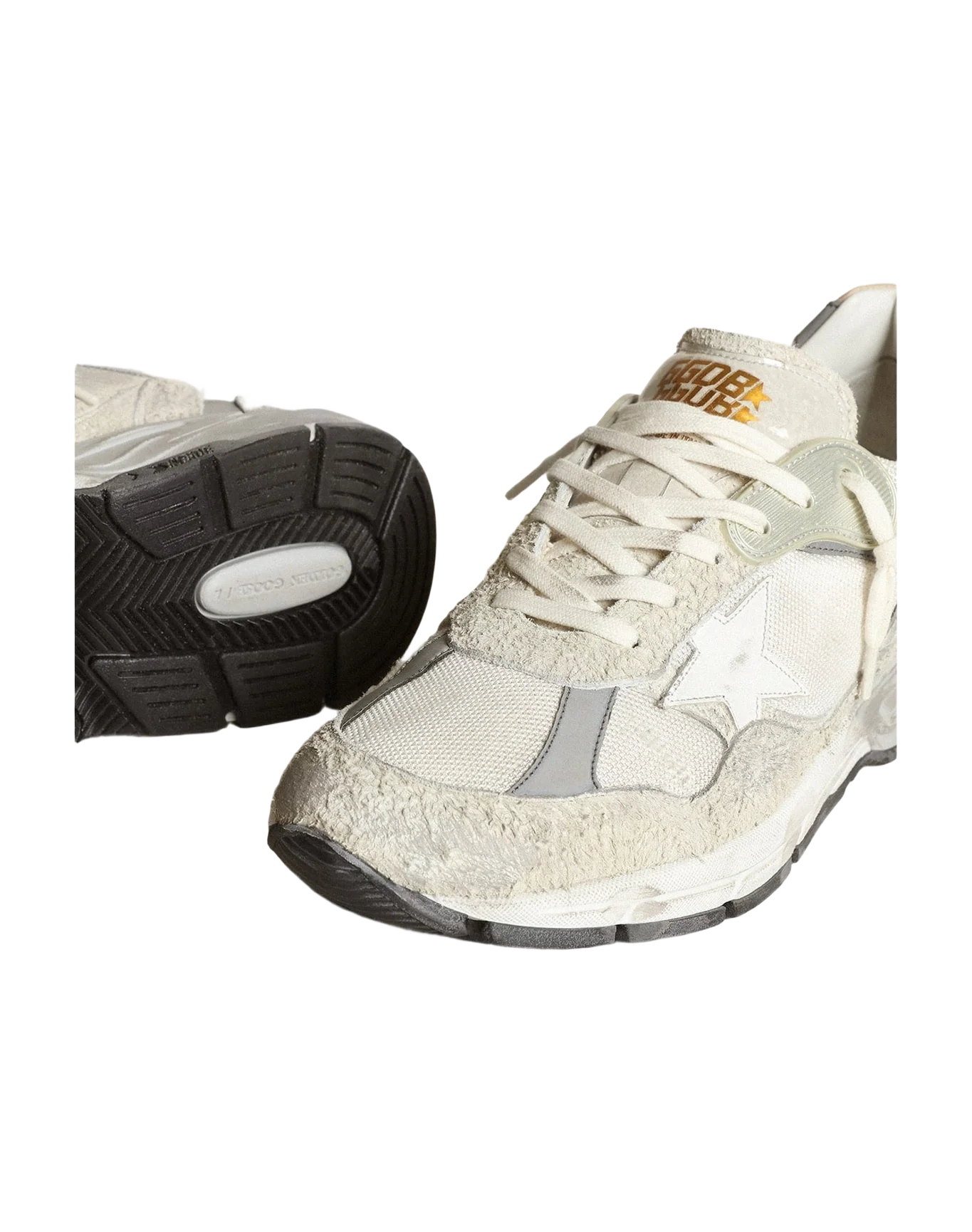 Women | Dad Star Mesh & Suede | White x Silver (V2) - Image 4
