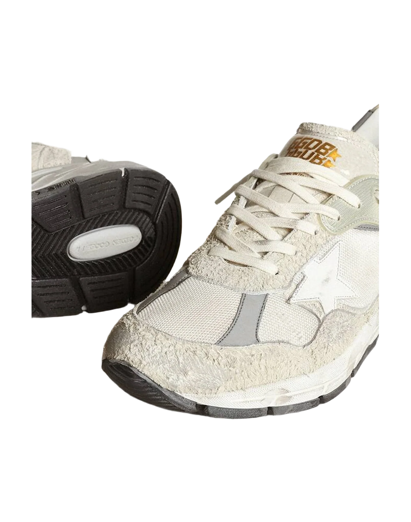 Women | Dad Star Mesh & Suede | White x Silver (V2) - Image 6