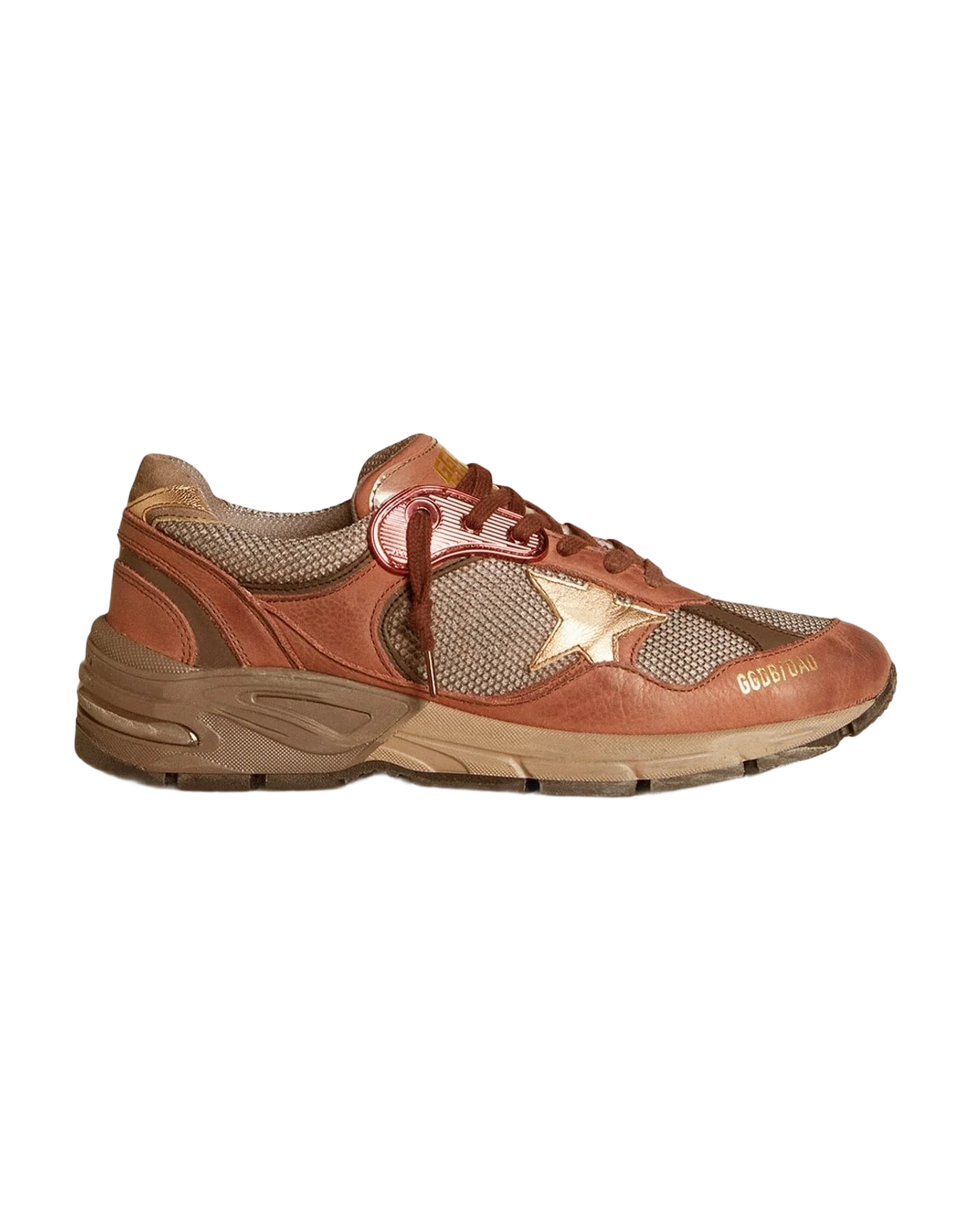 Women | Dad Star Nubuck with Gold Leather Star & Suede Heel Tab | Brown x Gray x Rame (V2) - Image 12