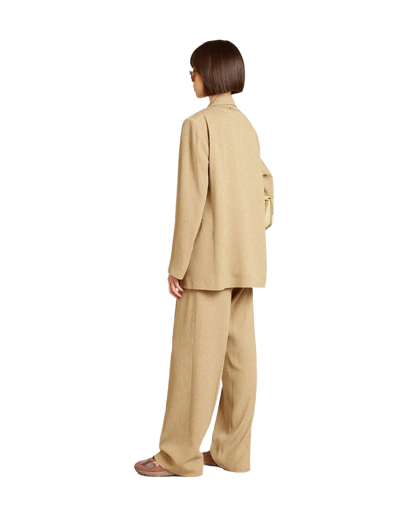 Women | Dad Star Nubuck with Gold Leather Star & Suede Heel Tab | Brown x Gray x Rame (V2) - Image 8