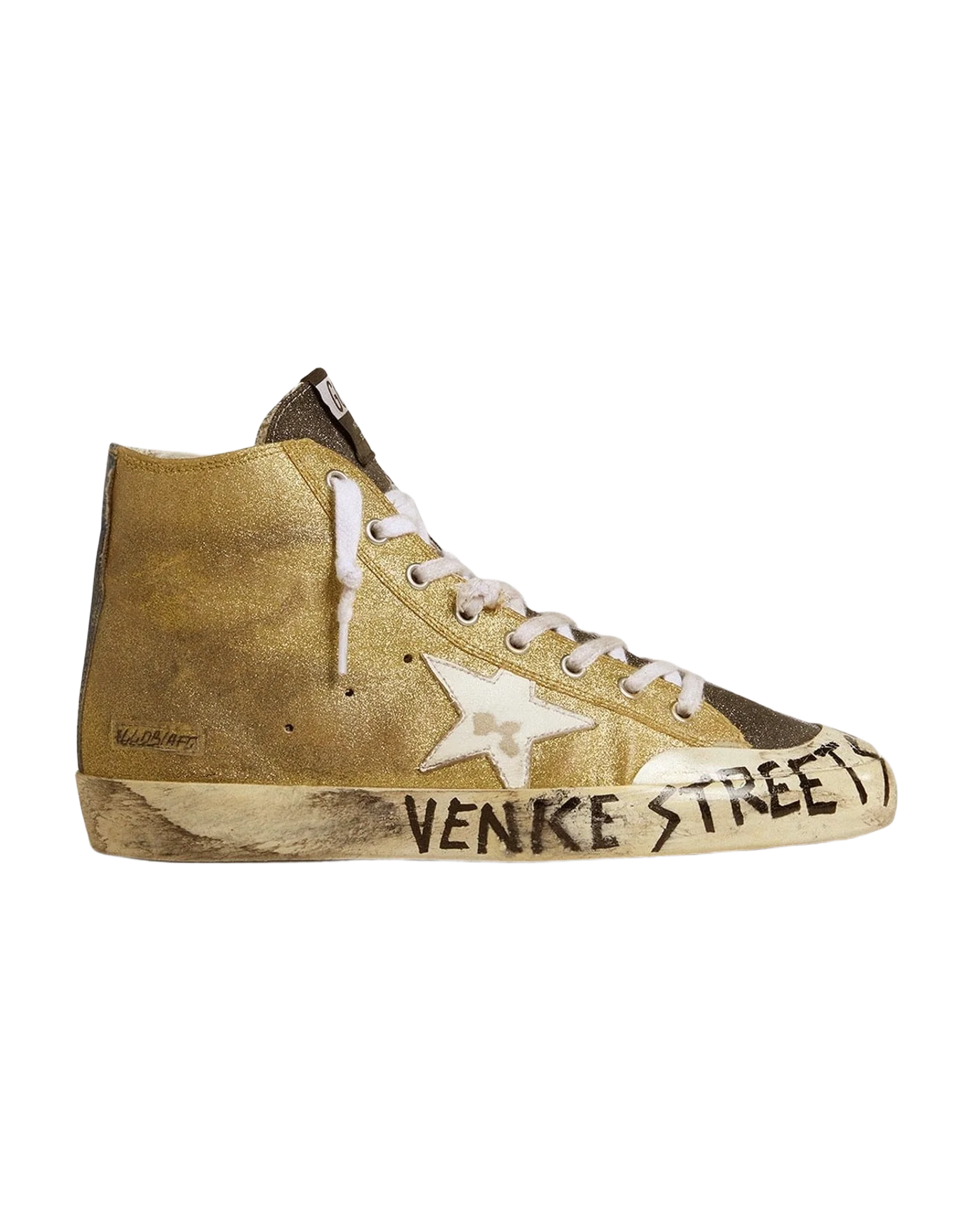 Women | Francy Lab Golden Glitter with White Leather Star | Gold x Green x Anthracite x Lilac (V2)