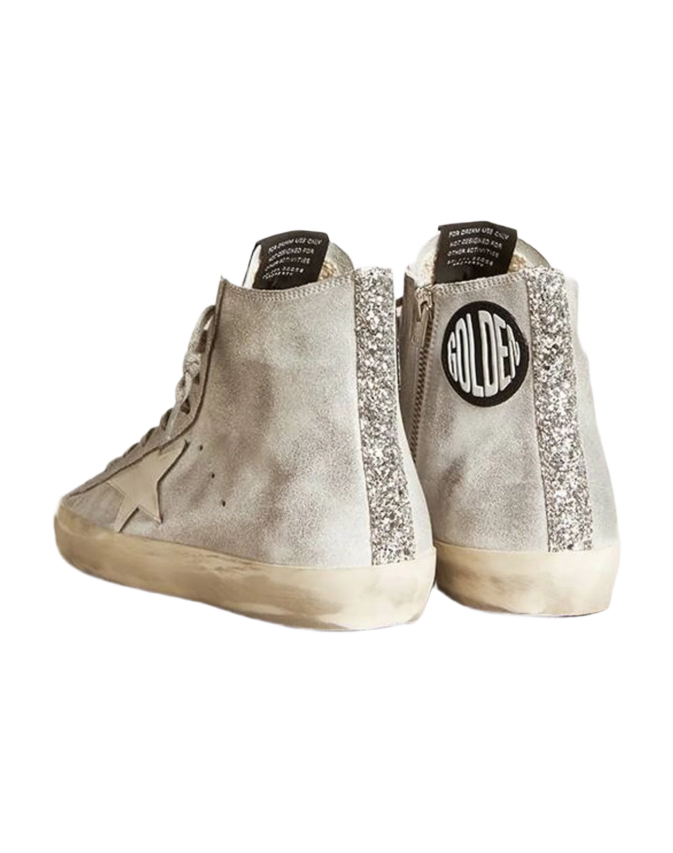 Women | Francy Penstar with Star & Glitter Heel Tab | Silver White x White x Silver (V2) - Image 4