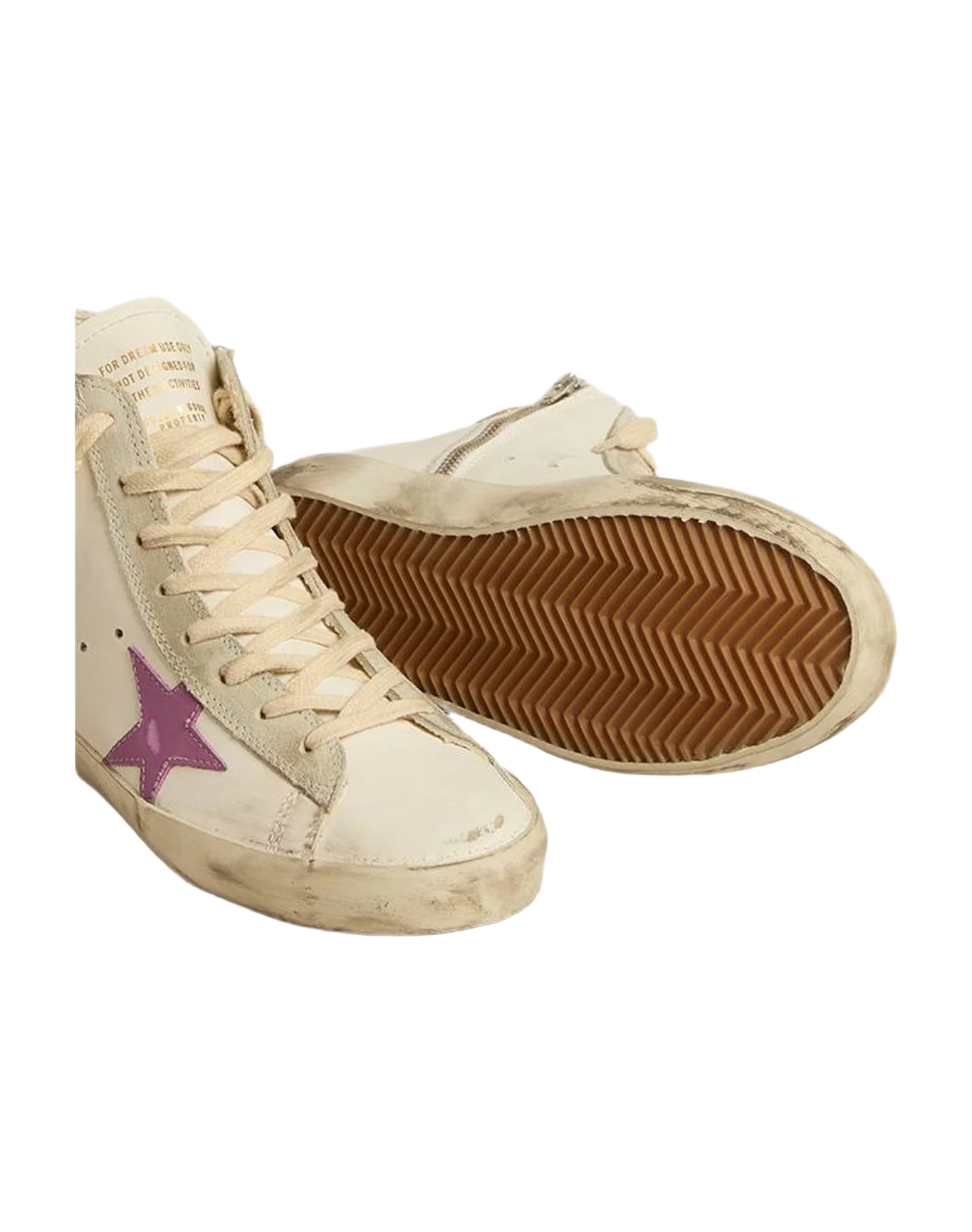 Women | Francy with Grey Suede Inserts & Pink Star | Optic White x Ice x Iris Orchid (V1) - Image 4
