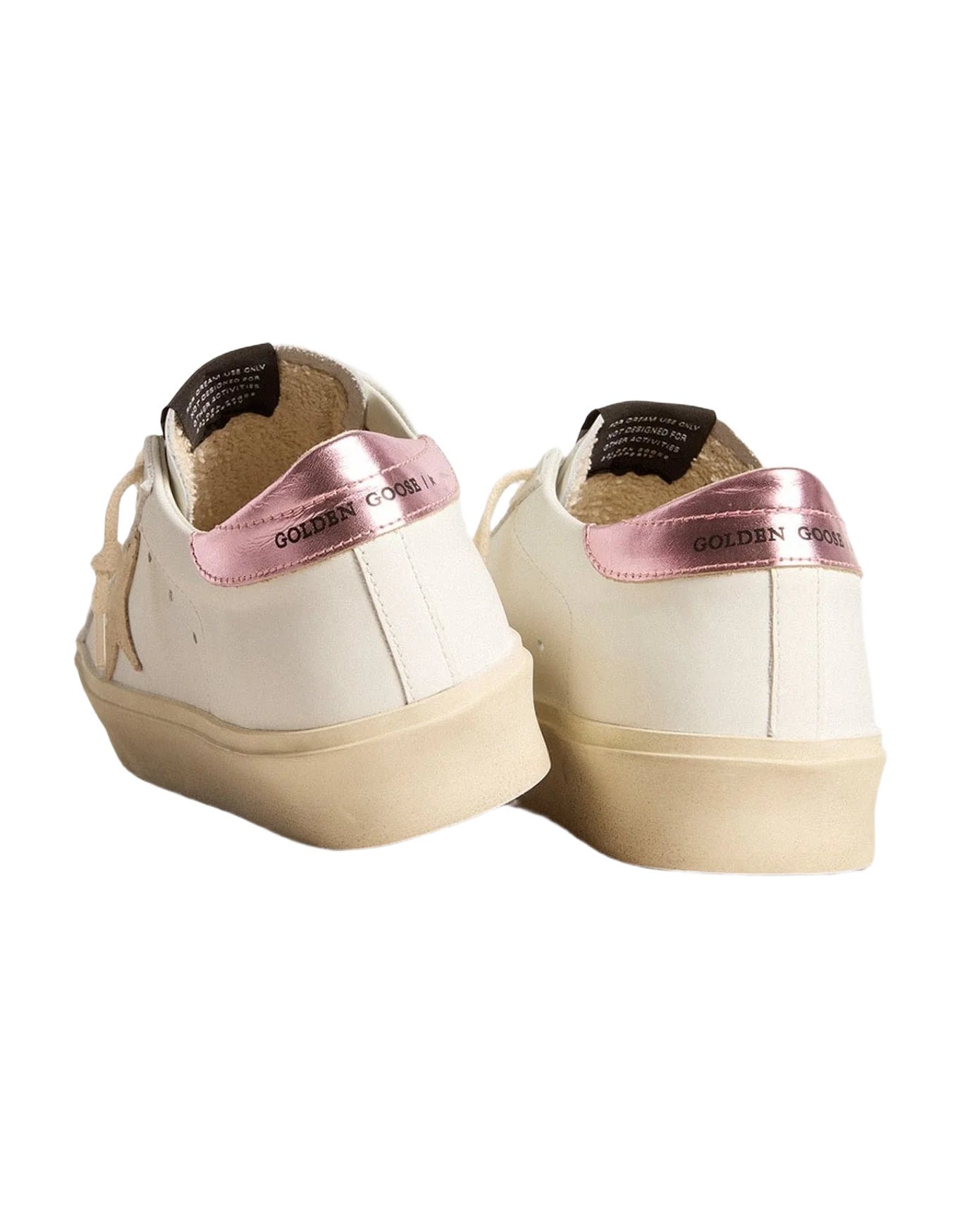 Women | Hi Star Ltd with Pearl Suede Star & Metallic Leather Heel Tab | Optic White x Seedpearl x Antique Pink (V2)