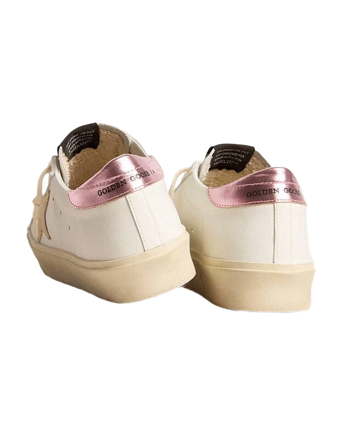 Women | Hi Star Ltd with Pearl Suede Star & Metallic Leather Heel Tab | Optic White x Seedpearl x Antique Pink (V2) - Image 5