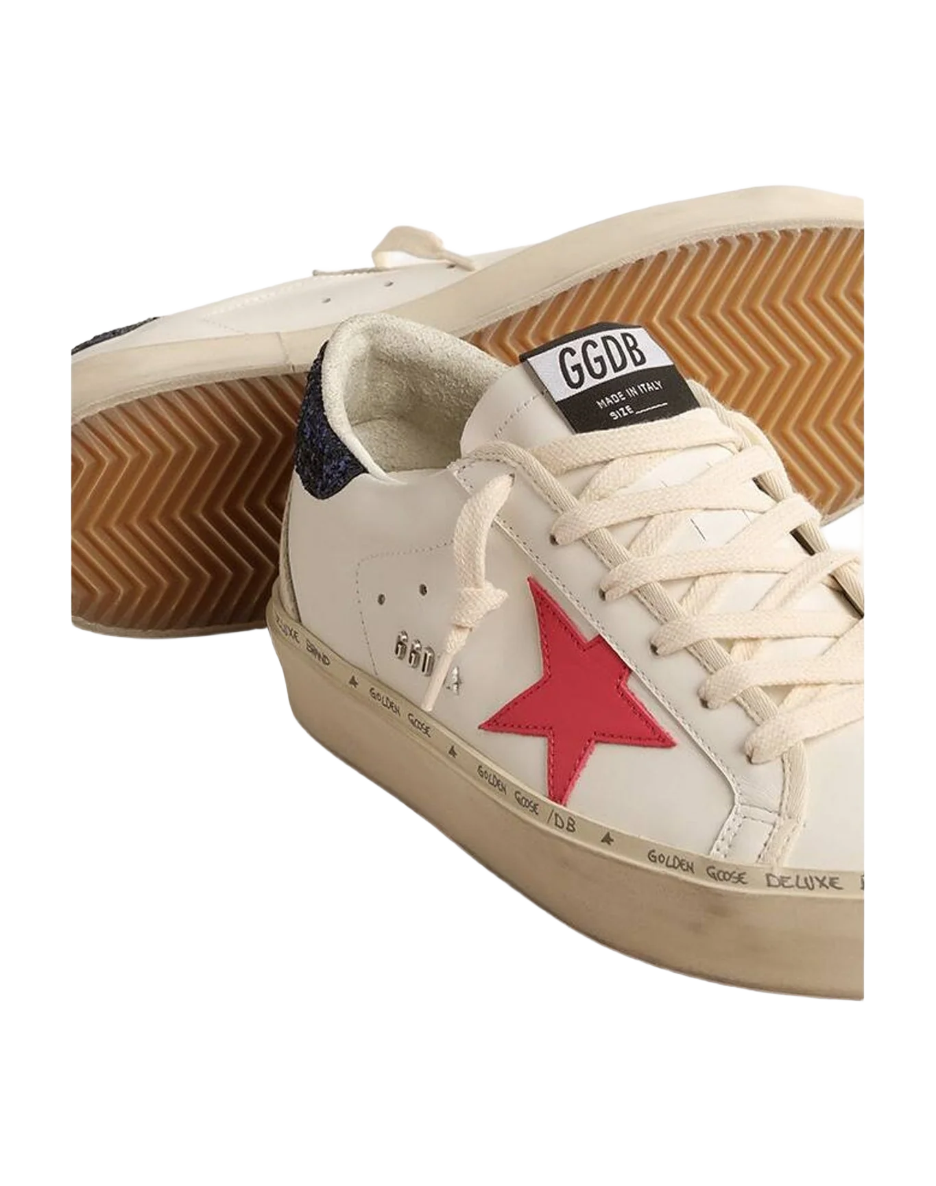 Women | Hi Star with Fuchsia Leather Star & Glitter Heel Tab | White x Fucsia x Blue x Ice (V1) - Image 2