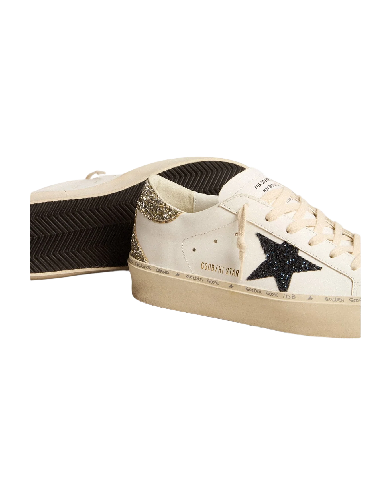 Women | Hi Star with Glitter Star & Glitter Heel Tab | White x Platinum x Blue (V1)