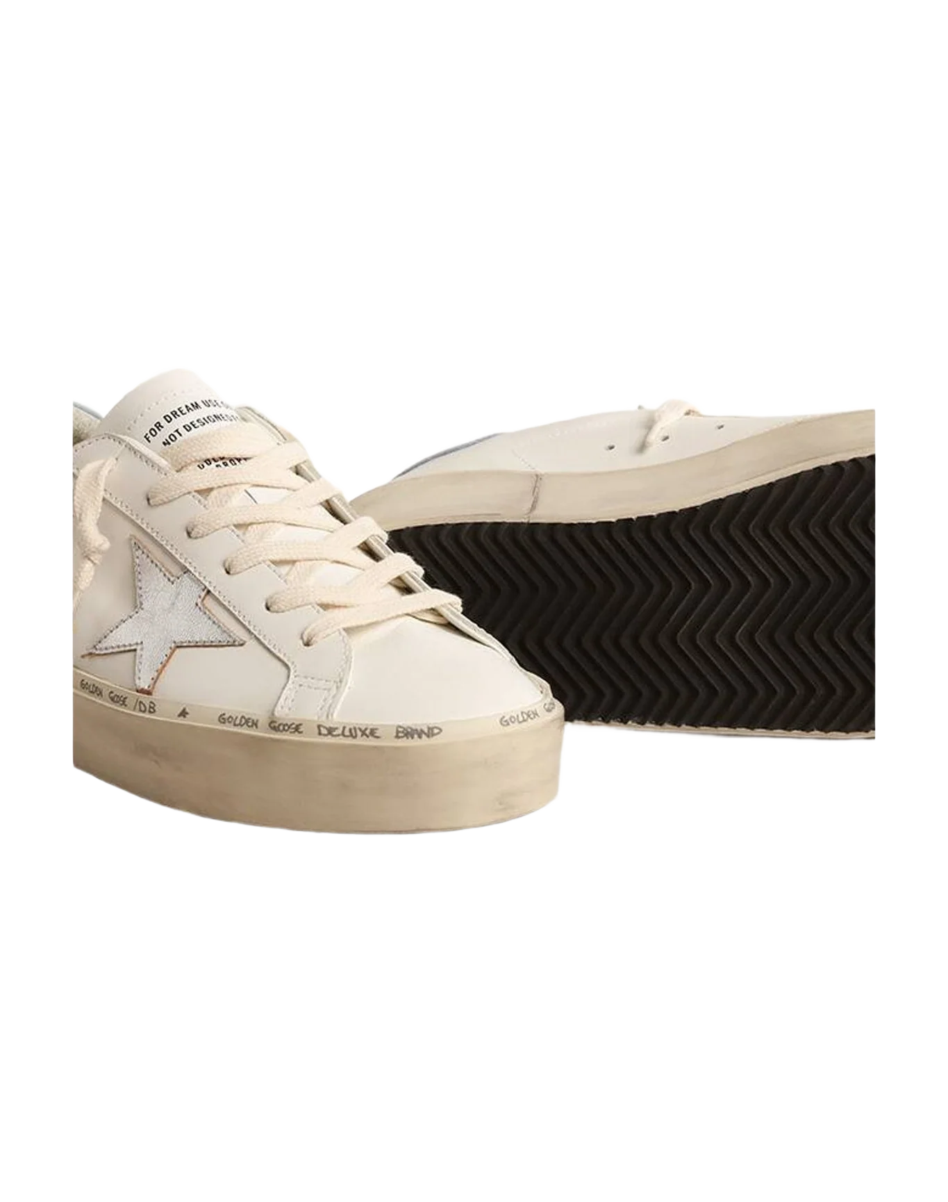 Women | Hi Star with Metallic Leather Star & Heel Tab | White x Silver x Powder Blue (V2) - Image 5