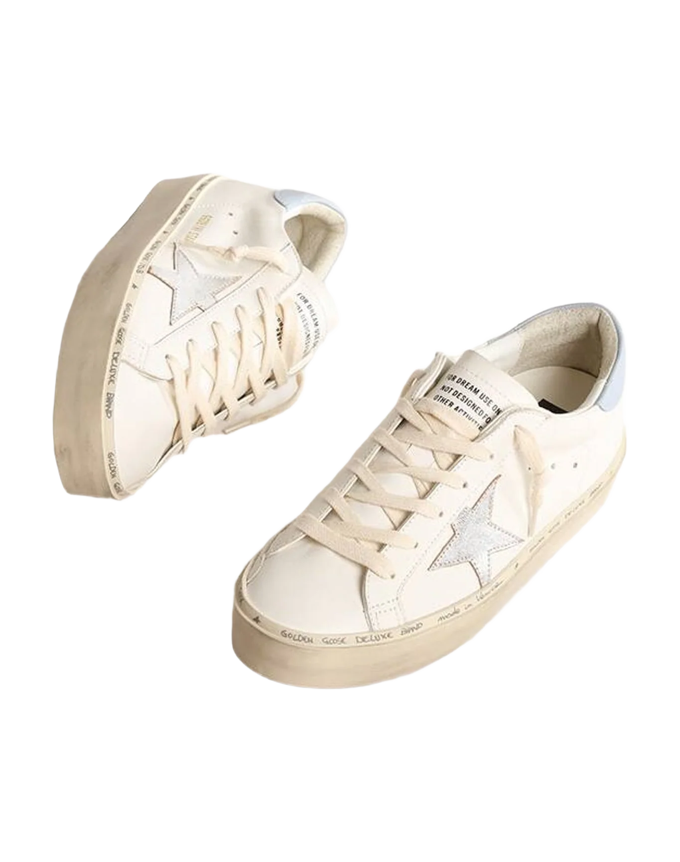 Women | Hi Star with Metallic Leather Star & Heel Tab | White x Silver x Powder Blue (V2) - Image 7